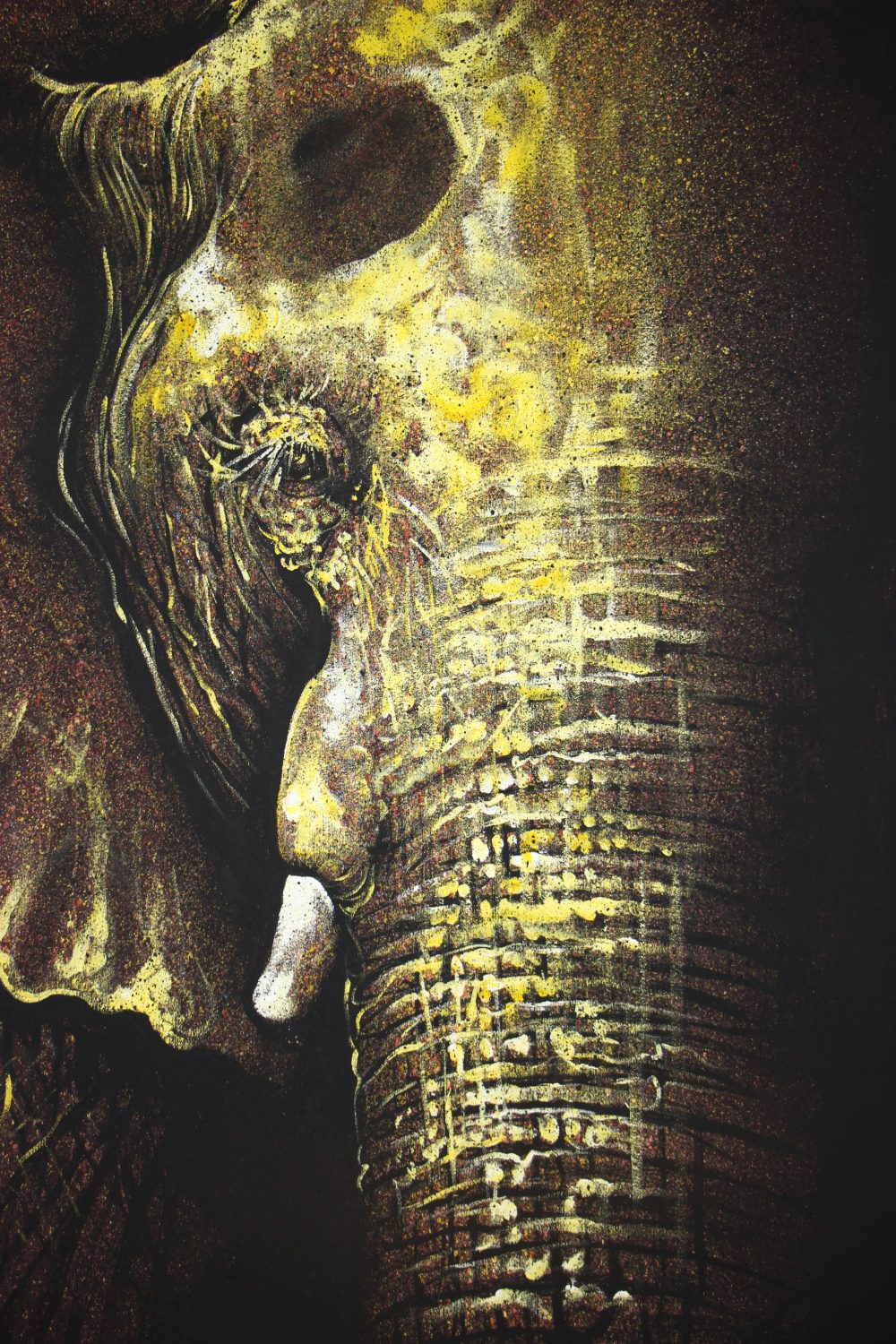 100 x 120 cm Elephant Profile On Frame 2