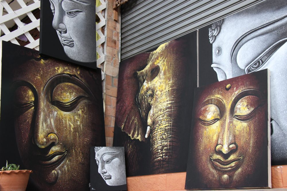 100 x 120 cm Elephant Profile On Frame 3