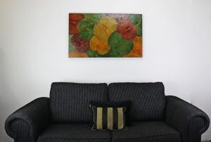 100 x 60 Lotus Leaf Art Autumn Leaves