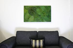 100 x 60 Lotus Leaf Art Green Forest