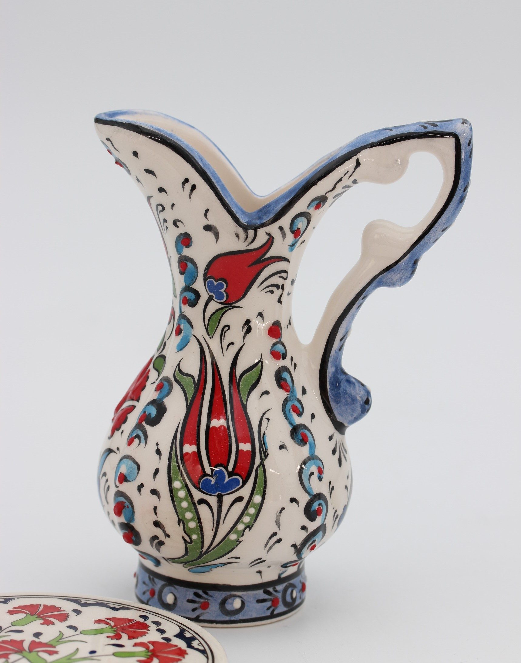 15cm Handpainted Turkish Pitcher Vase Tulip 1