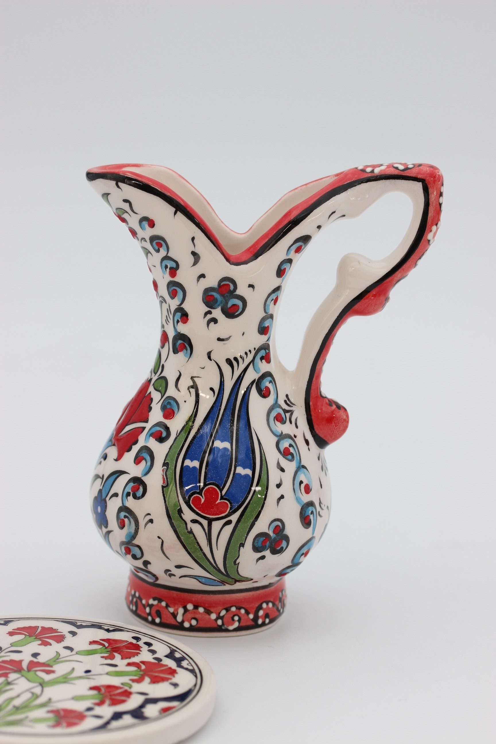 15cm Handpainted Turkish Pitcher Vase Tulip 2