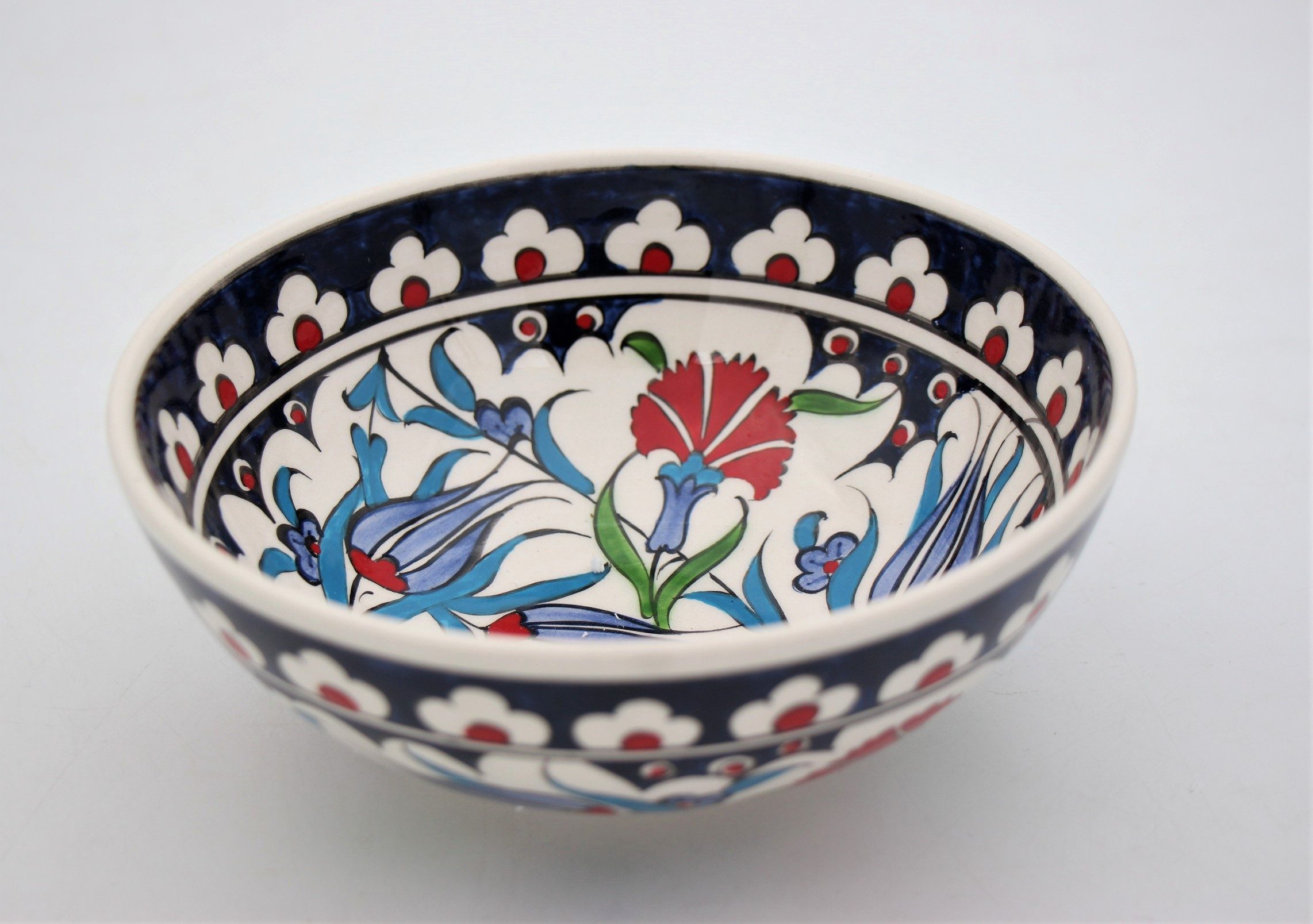 16cm Turkish Hand Painted Tulip Ceramic Bowl 2