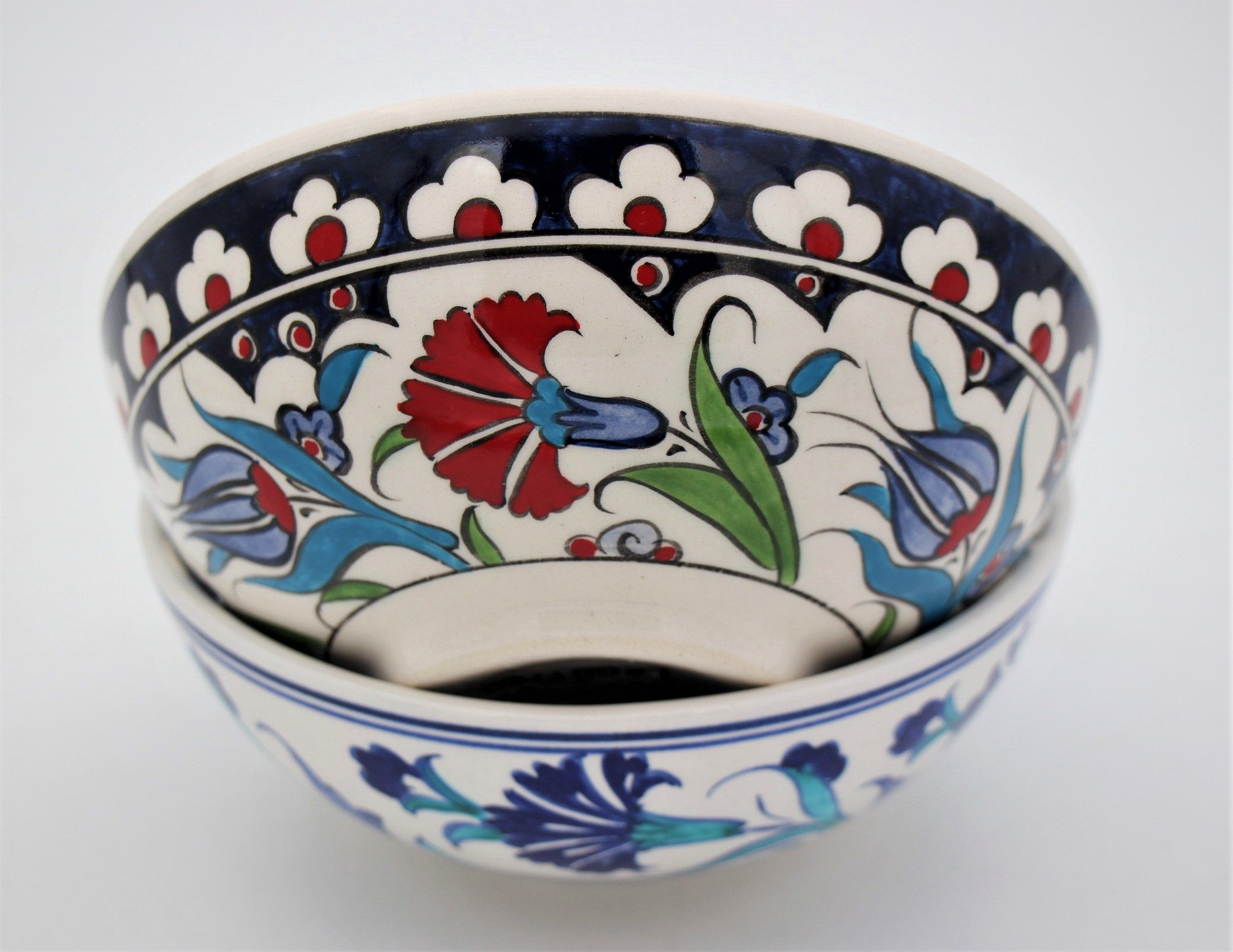 16cm Turkish Hand Painted Tulip Ceramic Bowl 2a
