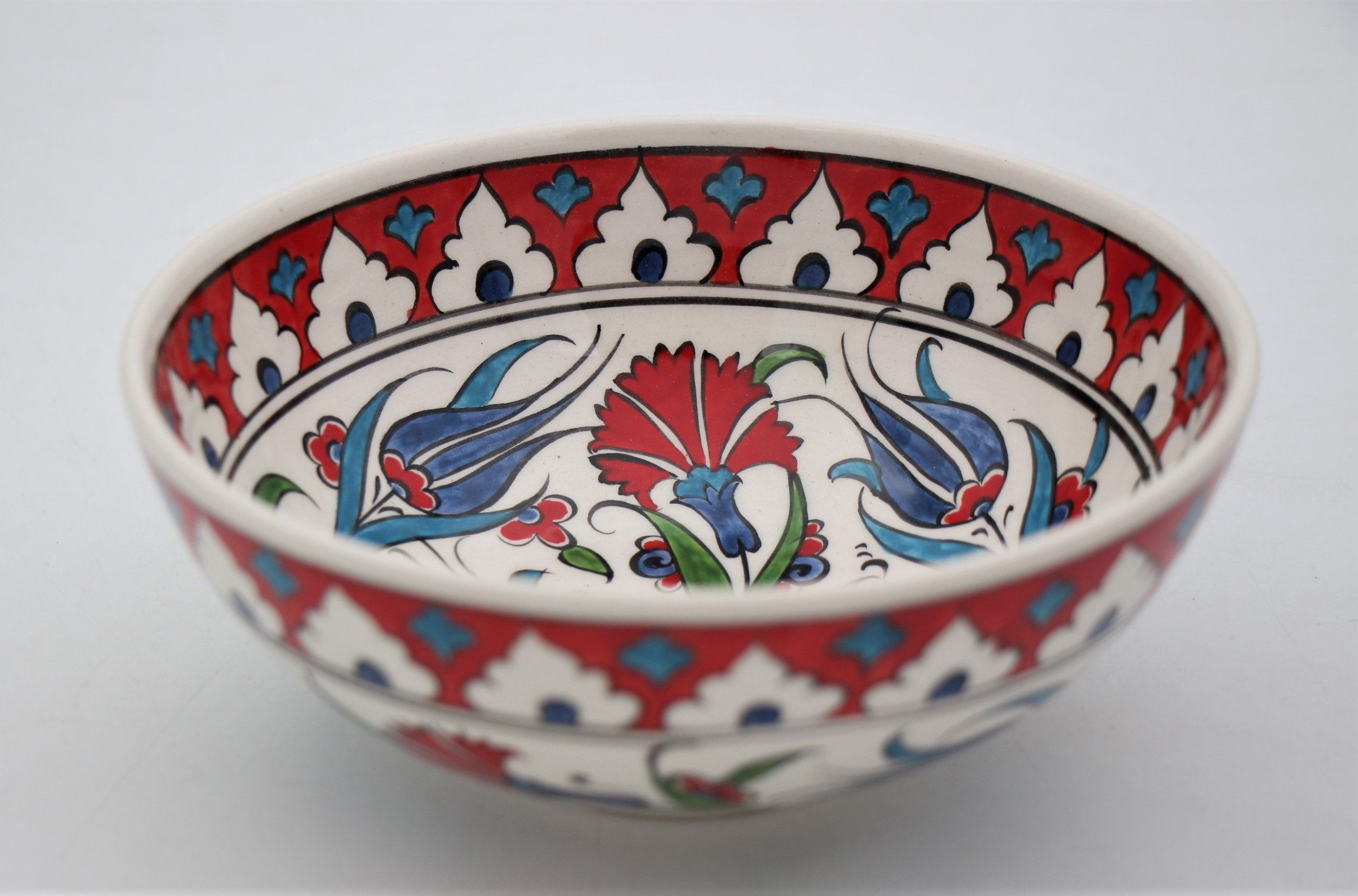 16cm Turkish Hand Painted Tulip Ceramic Bowl 5