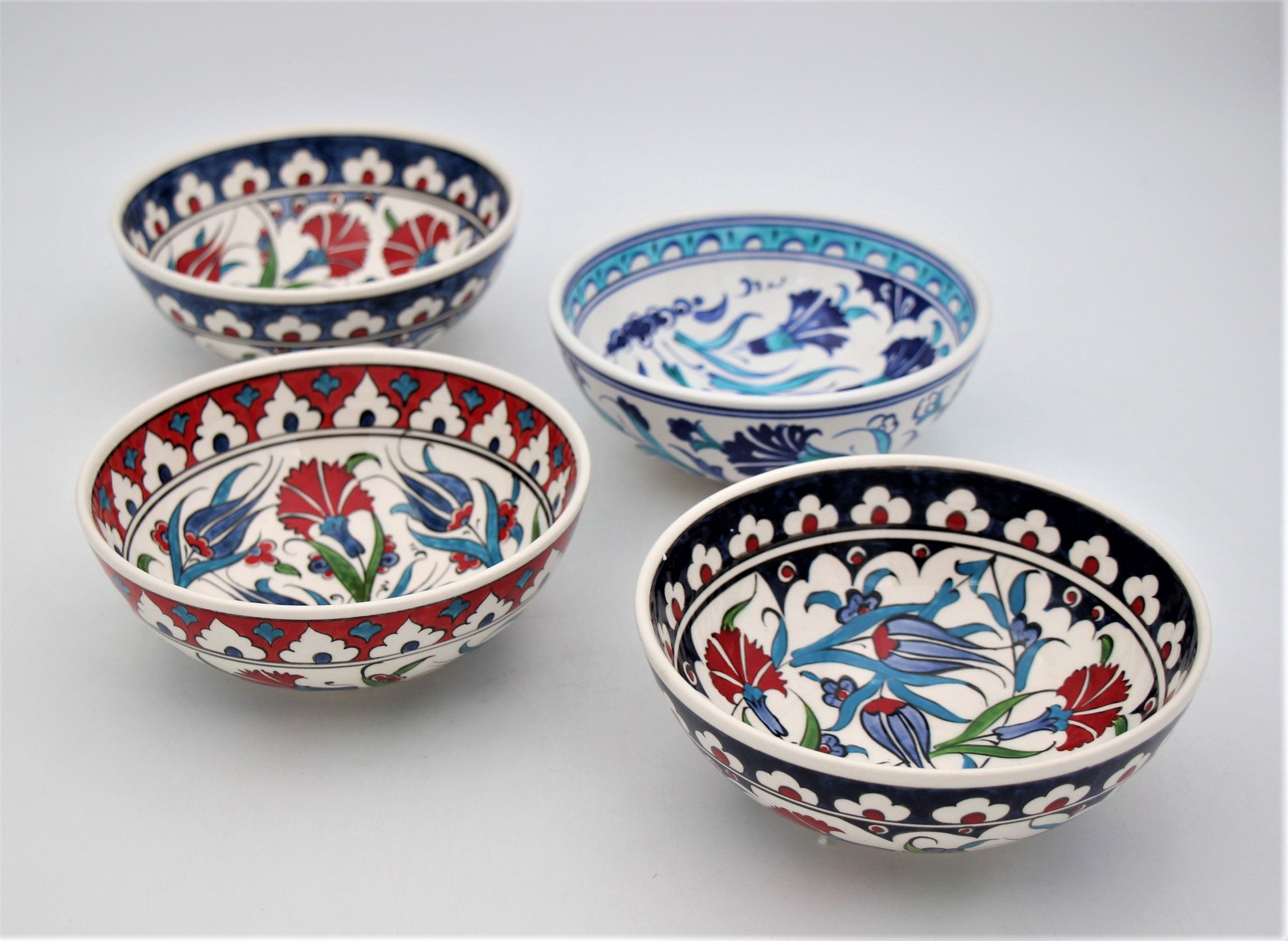 16cm Turkish Hand Painted Tulip Ceramic Bowl all