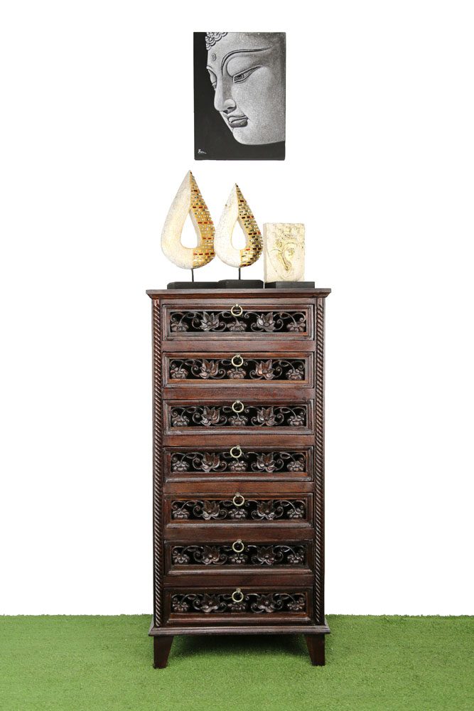 110 x 53 cm Tallboy Natural With Carving 1 110 x 53 cm Tallboy Natural With Carving