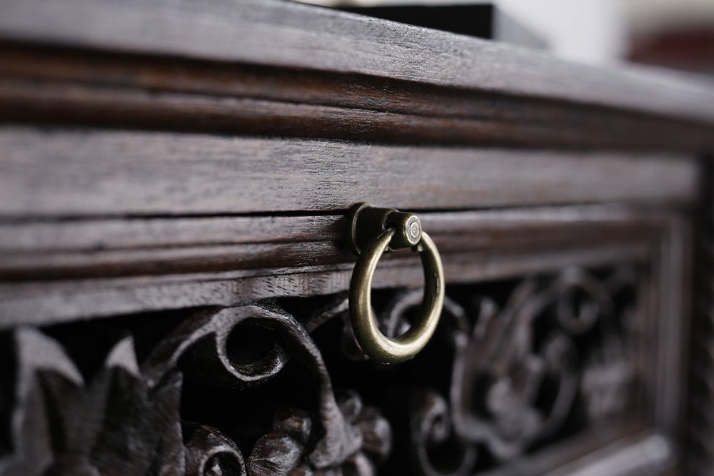 110 x 53 cm Tallboy Natural With Carving 2 110 x 53 cm Tallboy Natural With Carving