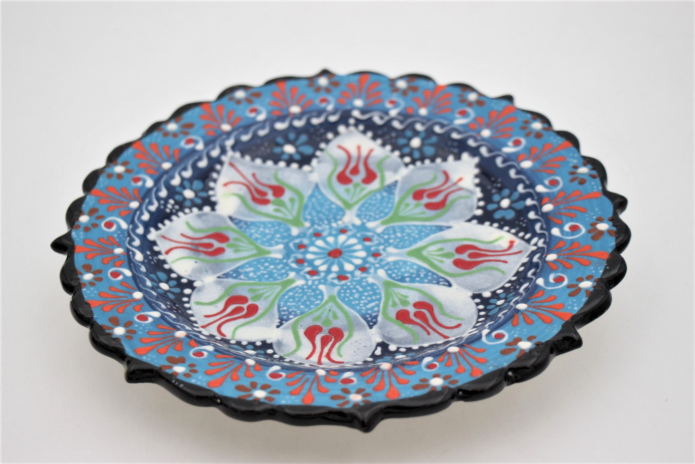 19cmTurkish Hand Painted Ceramic Plate Dantel 1