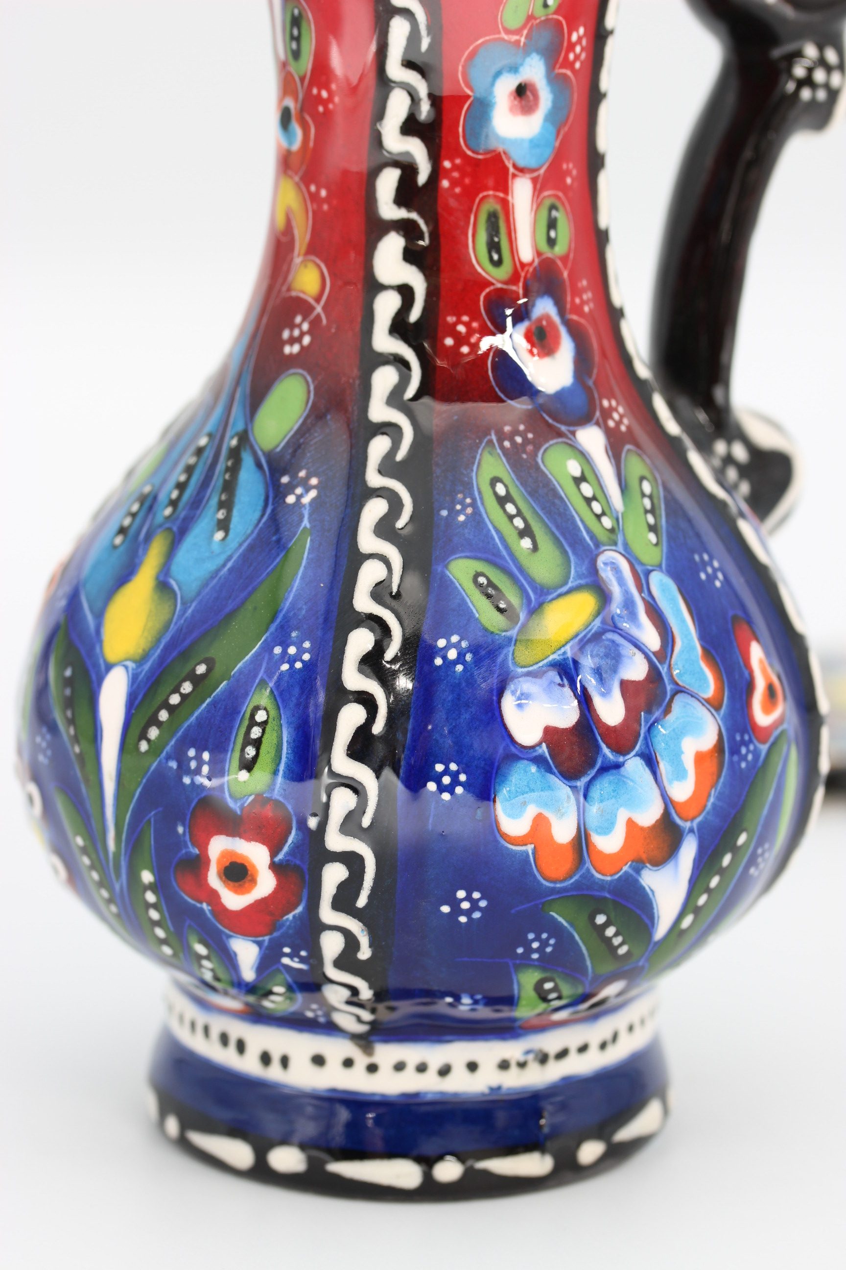20cm Handpainted Turkish Pitcher Vase Colourful all 4