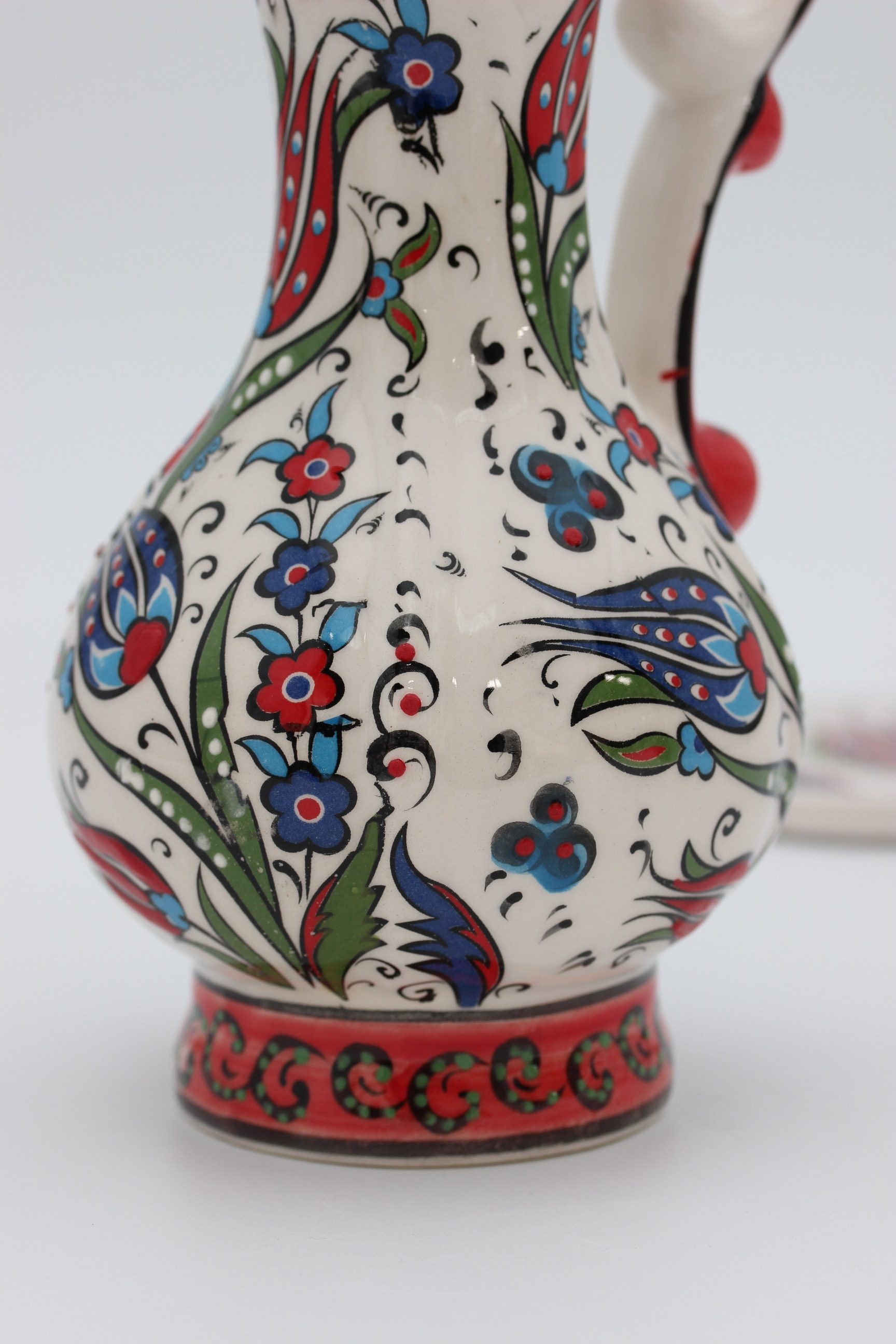 20cm Handpainted Turkish Pitcher Vase Tulip all 3