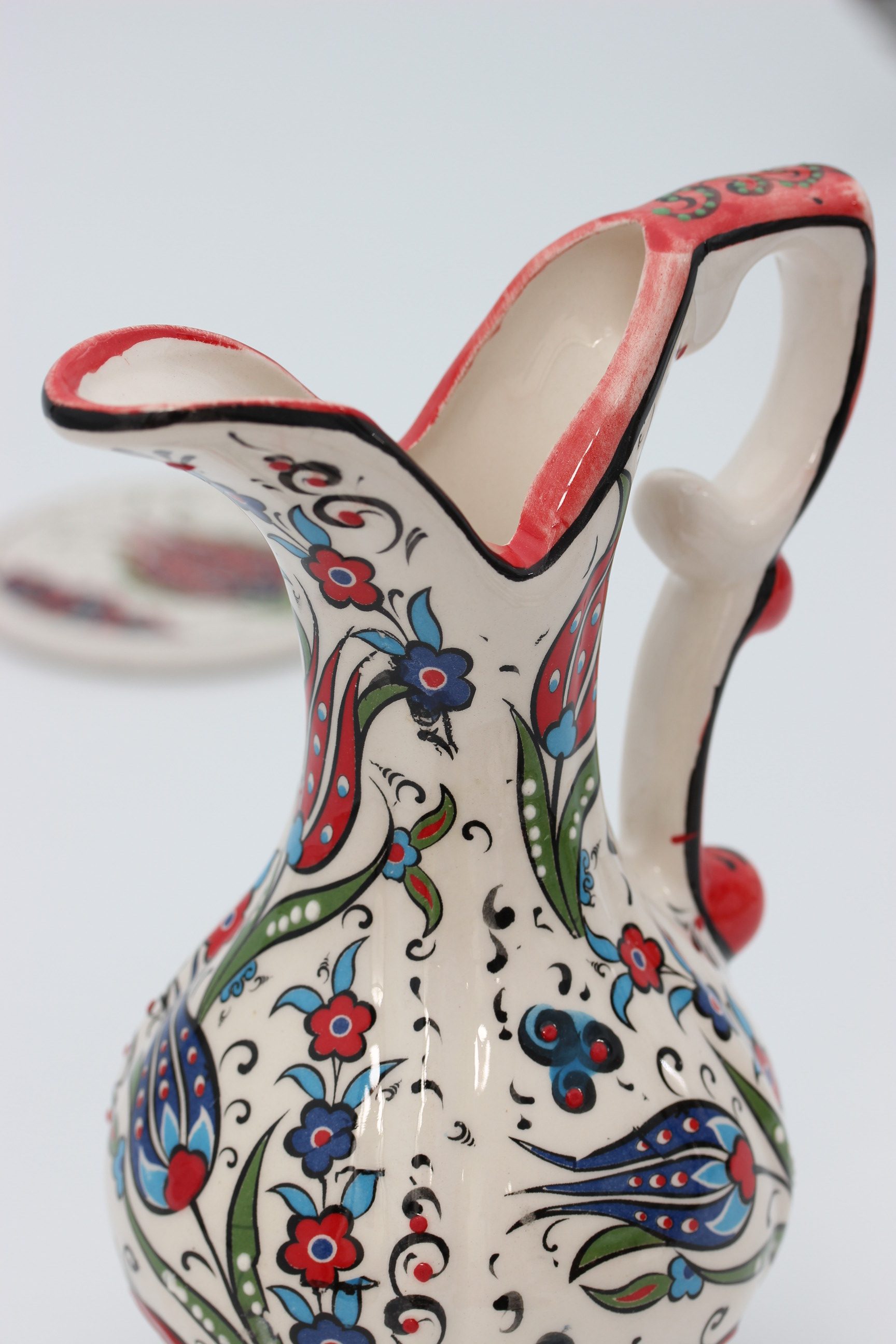 20cm Handpainted Turkish Pitcher Vase Tulip all 5