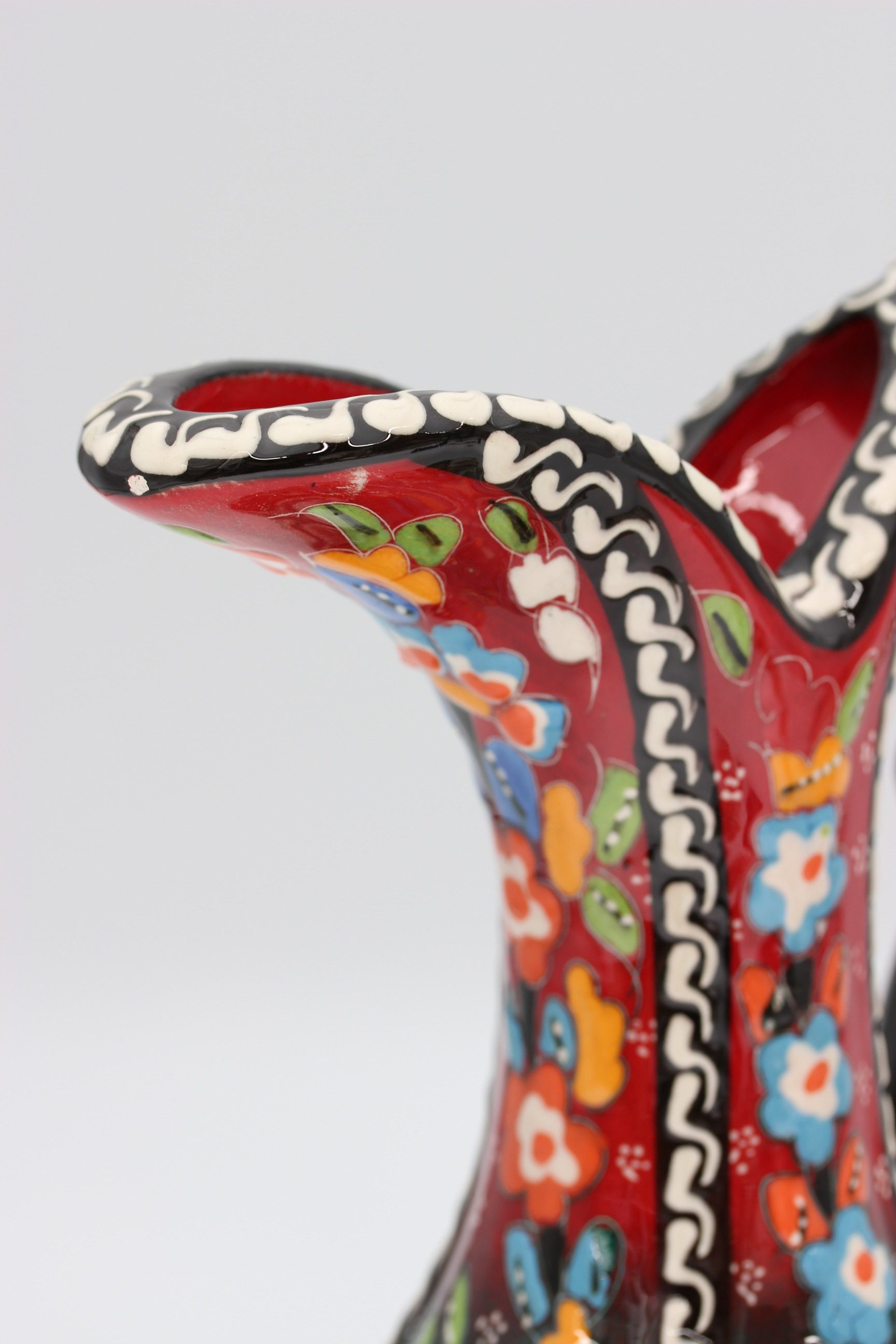 27cm Handpainted Colouful Turkish Pitcher Vase alla