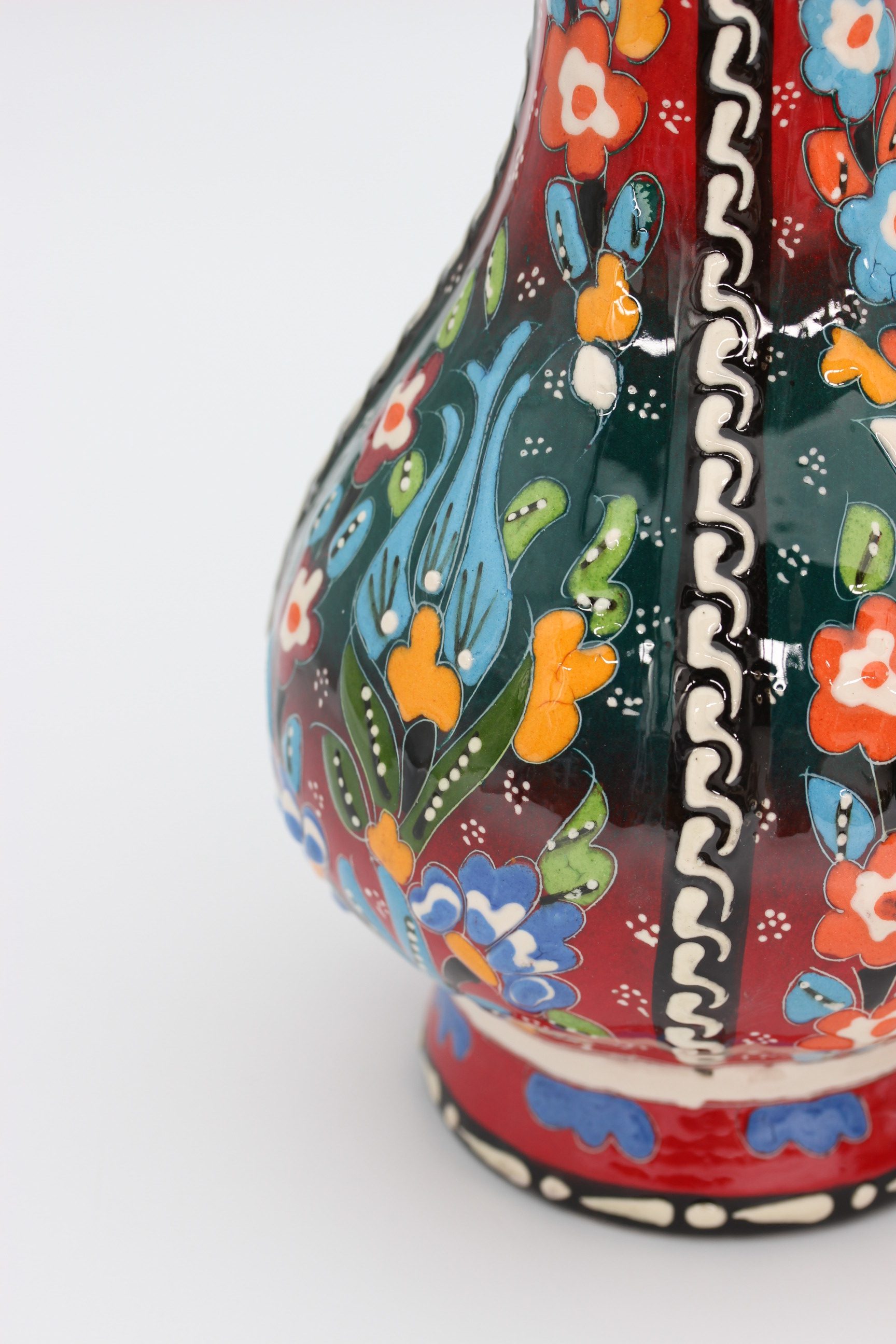 27cm Handpainted Colouful Turkish Pitcher Vase allb