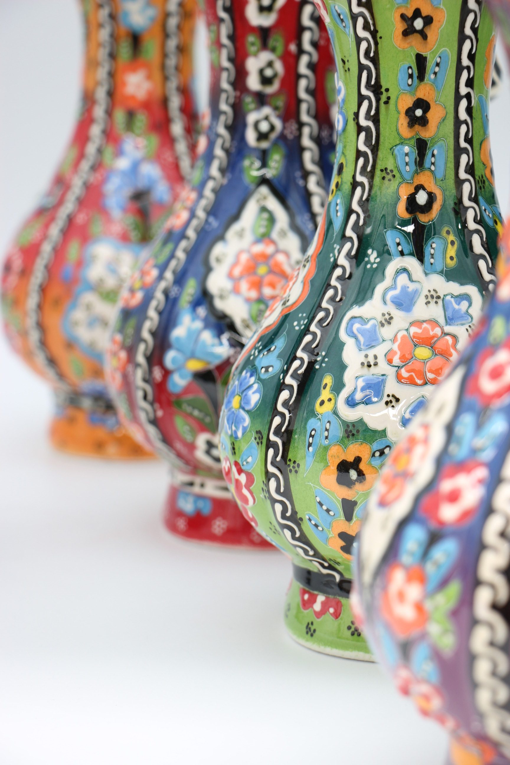 27cm Handpainted Colouful Turkish Pitcher Vase allf