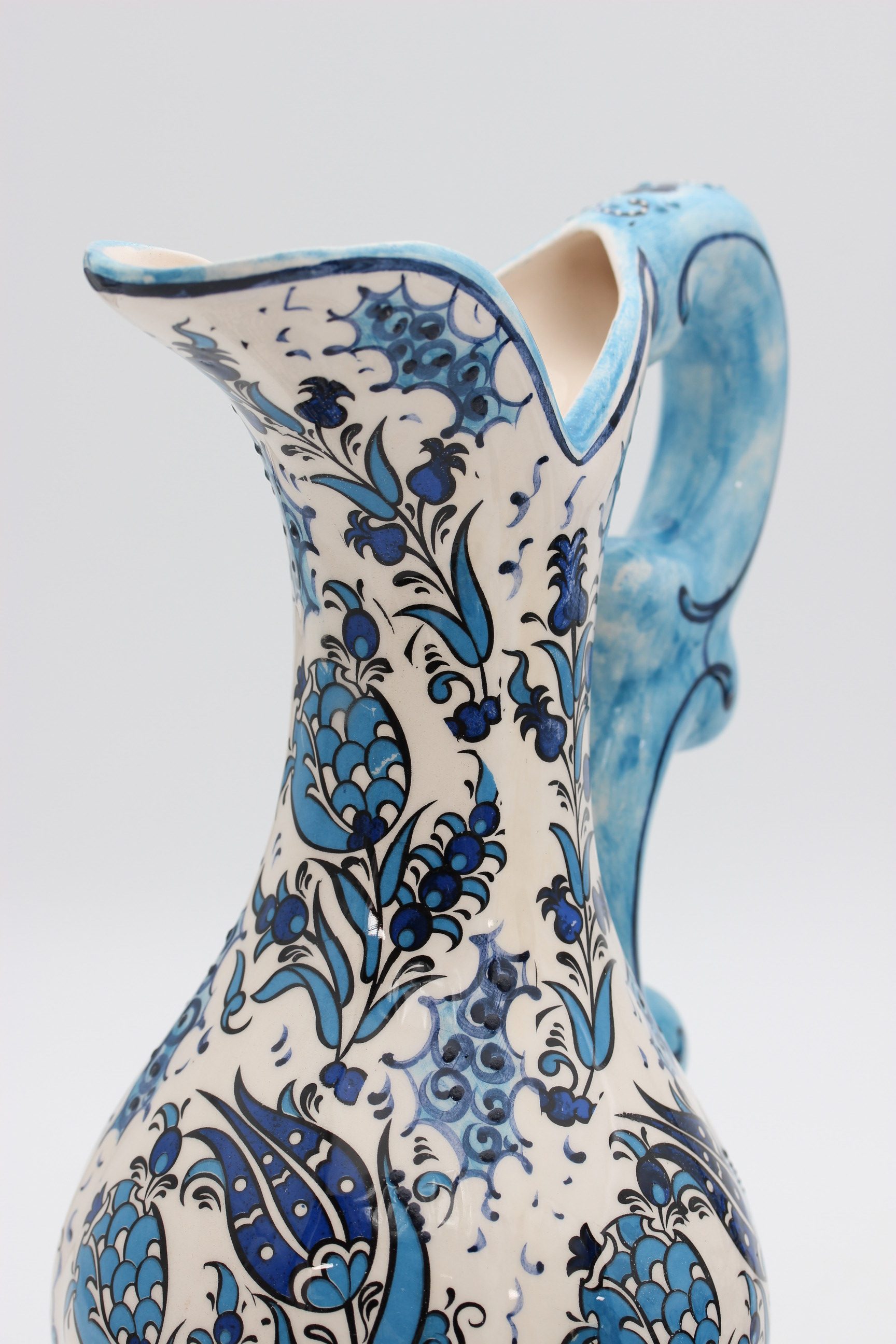 27cm Handpainted Turkish Pitcher Vase Tulip all