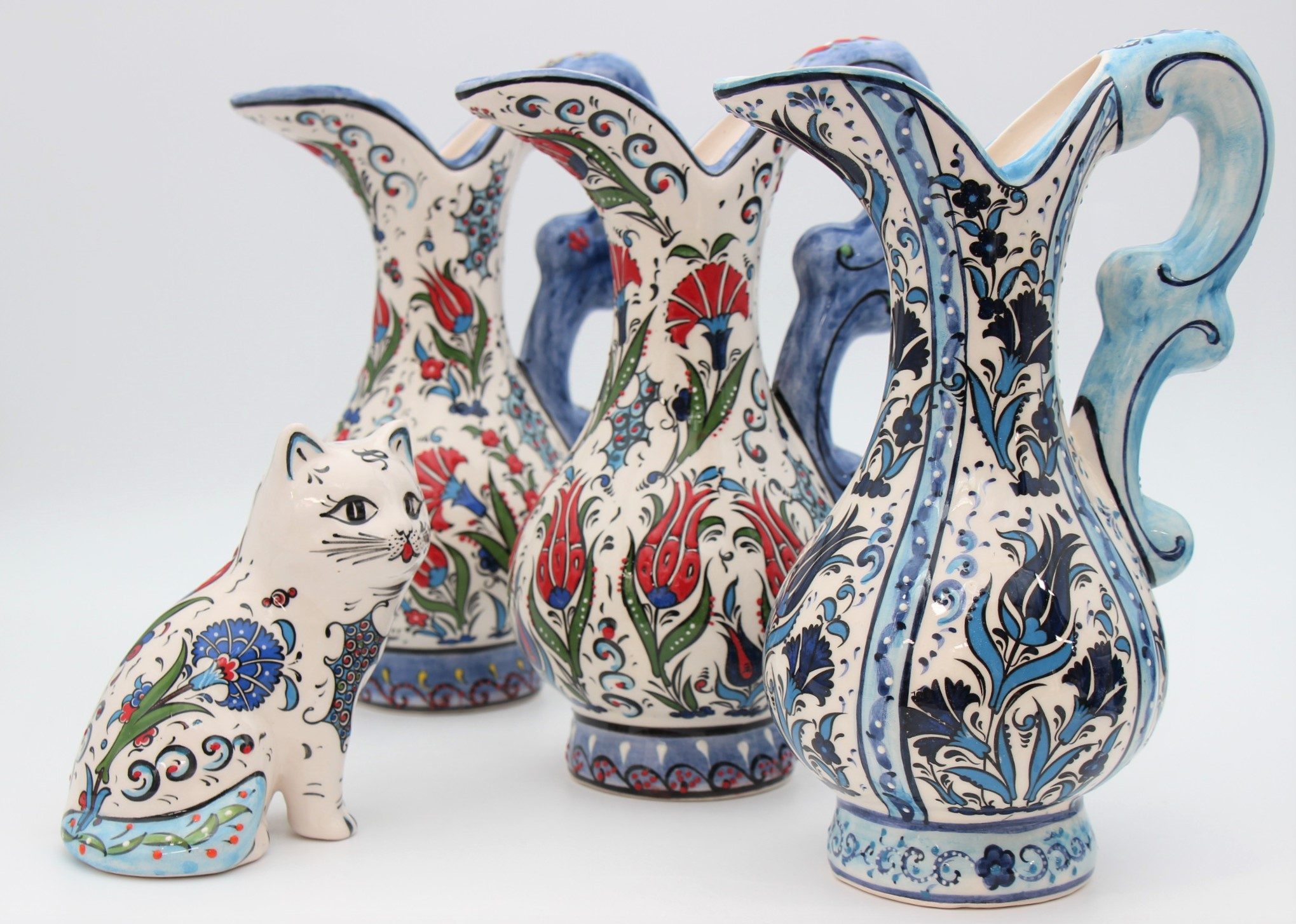 27cm Handpainted Turkish Pitcher Vase Tulip all4