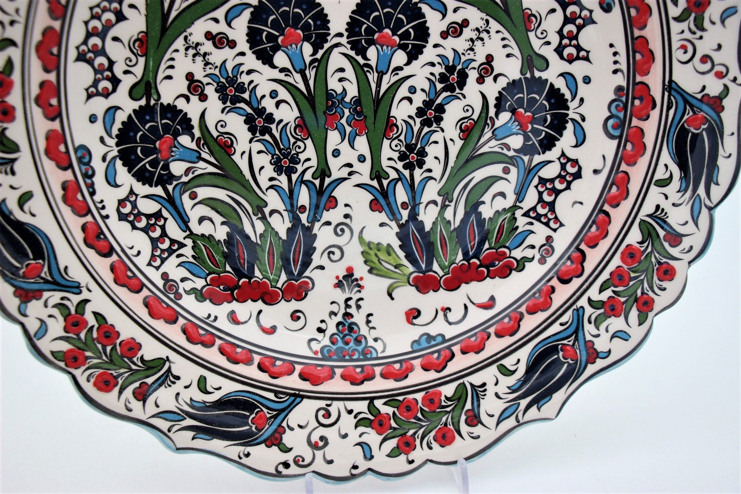 30 Cm Turkish Hand Painted Ceramic Plate Turlip 1a