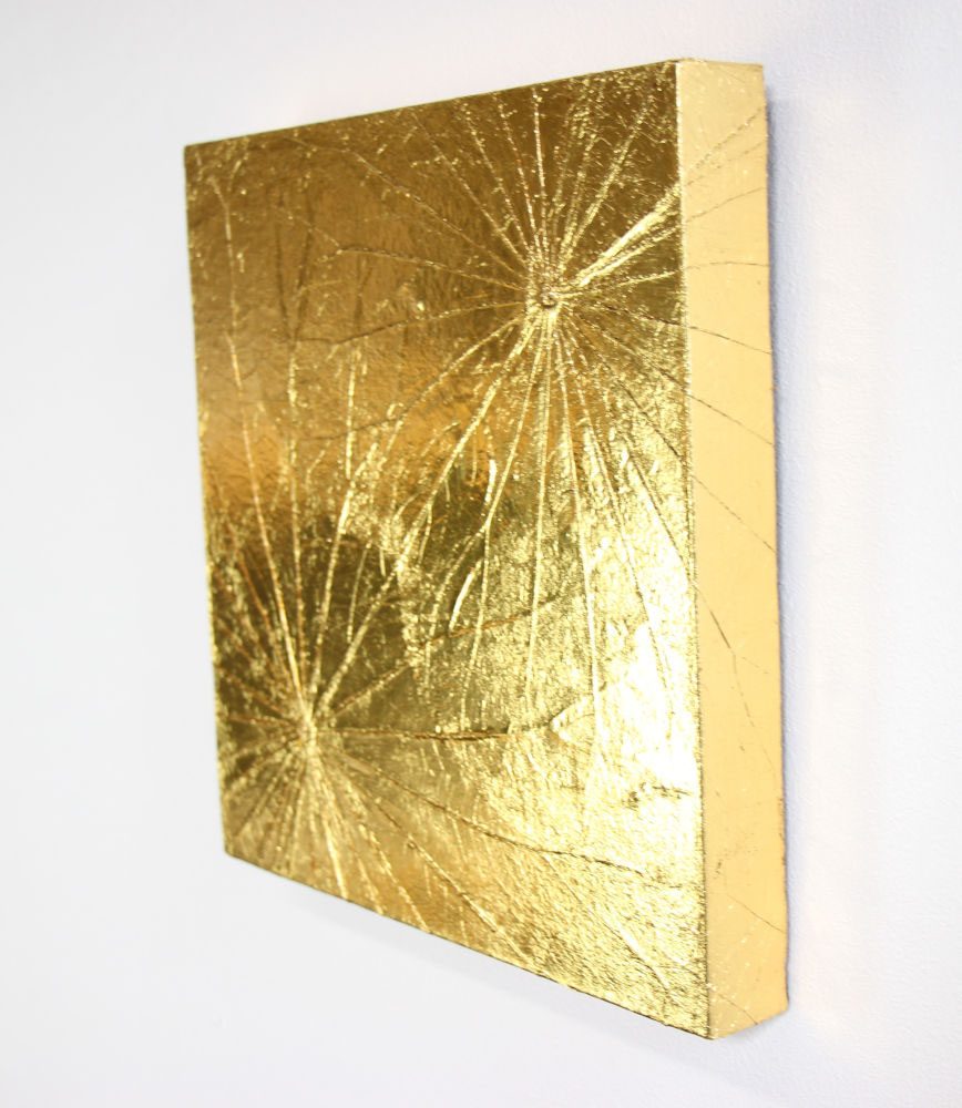 30 x 30 Lotus Leaf Art Golden Glow 2 30 x 30 Lotus Leaf Art Golden Glow
