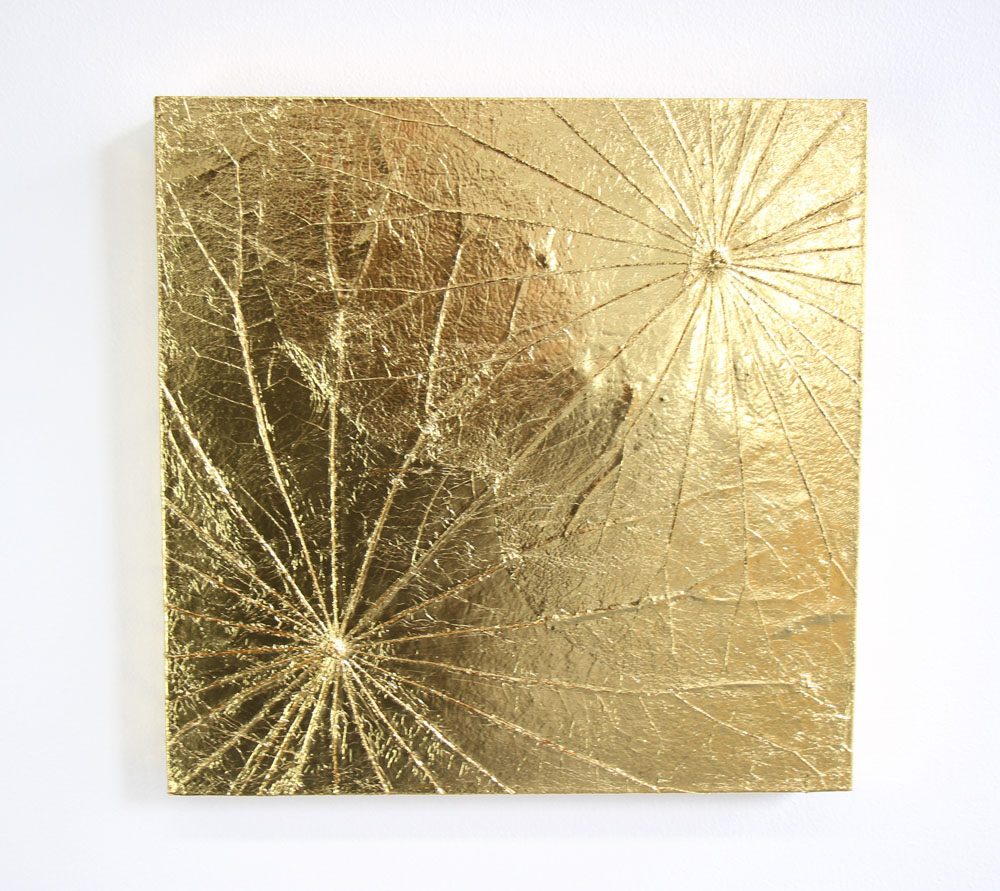 30 x 30 Lotus Leaf Art Golden Glow 3 30 x 30 Lotus Leaf Art Golden Glow