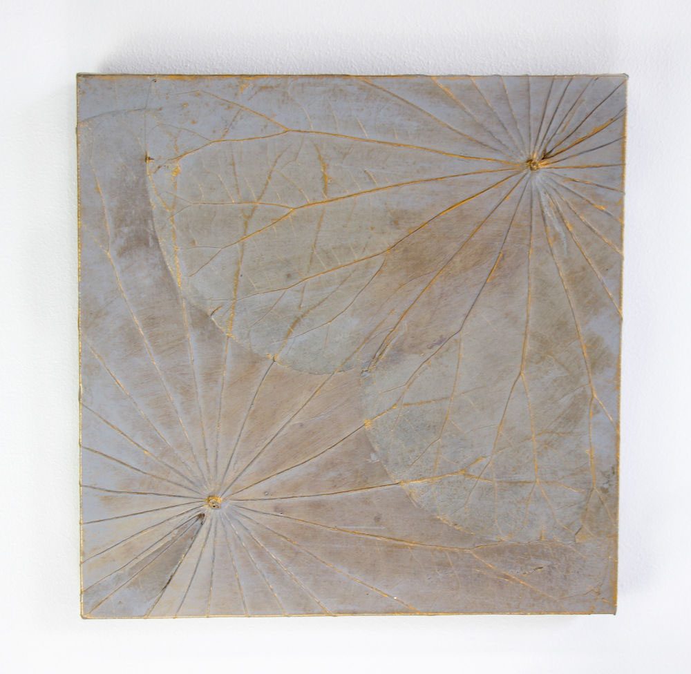 30 x 30 Lotus Leaf Art Mink Grey 2 30 x 30 Lotus Leaf Art Mink Grey