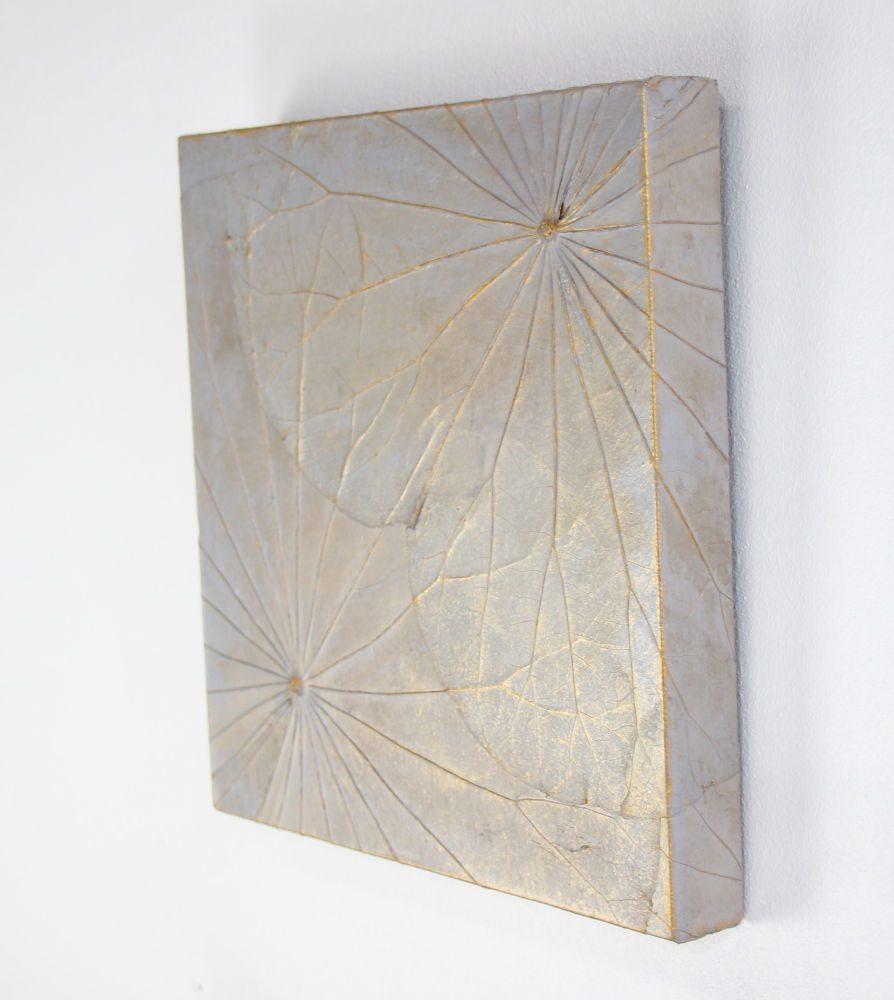 30 x 30 Lotus Leaf Art Mink Grey 3 30 x 30 Lotus Leaf Art Mink Grey