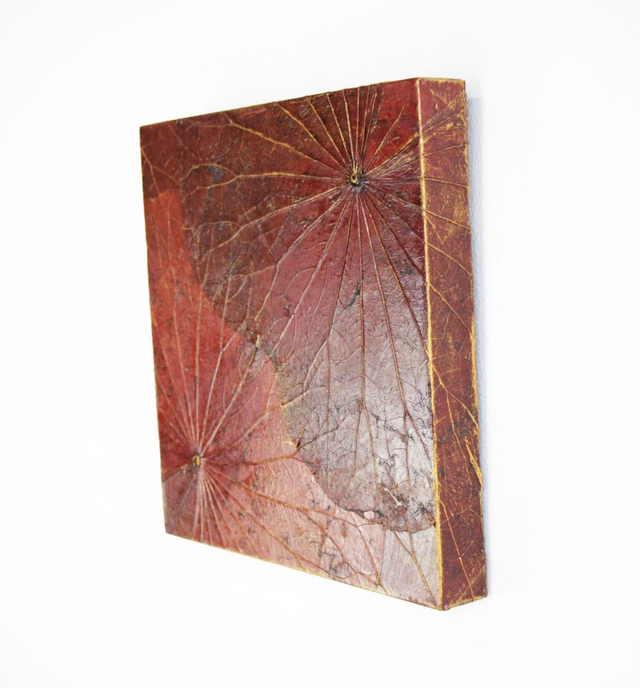 30 x 30 Lotus Leaf Art Rustic Red 2 30 x 30 Lotus Leaf Art Rustic Red