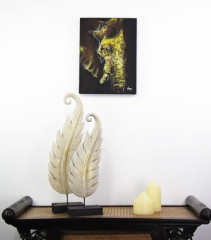 30 x 40 cm Elephant Profile On Frame