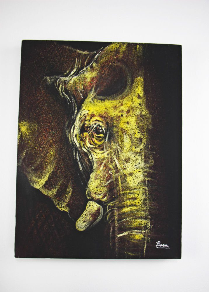 30 x 40 cm Elephant Profile On Frame 2 30 x 40 cm Elephant Profile On Frame