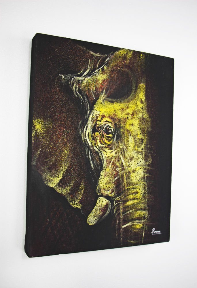 30 x 40 cm Elephant Profile On Frame 3 30 x 40 cm Elephant Profile On Frame