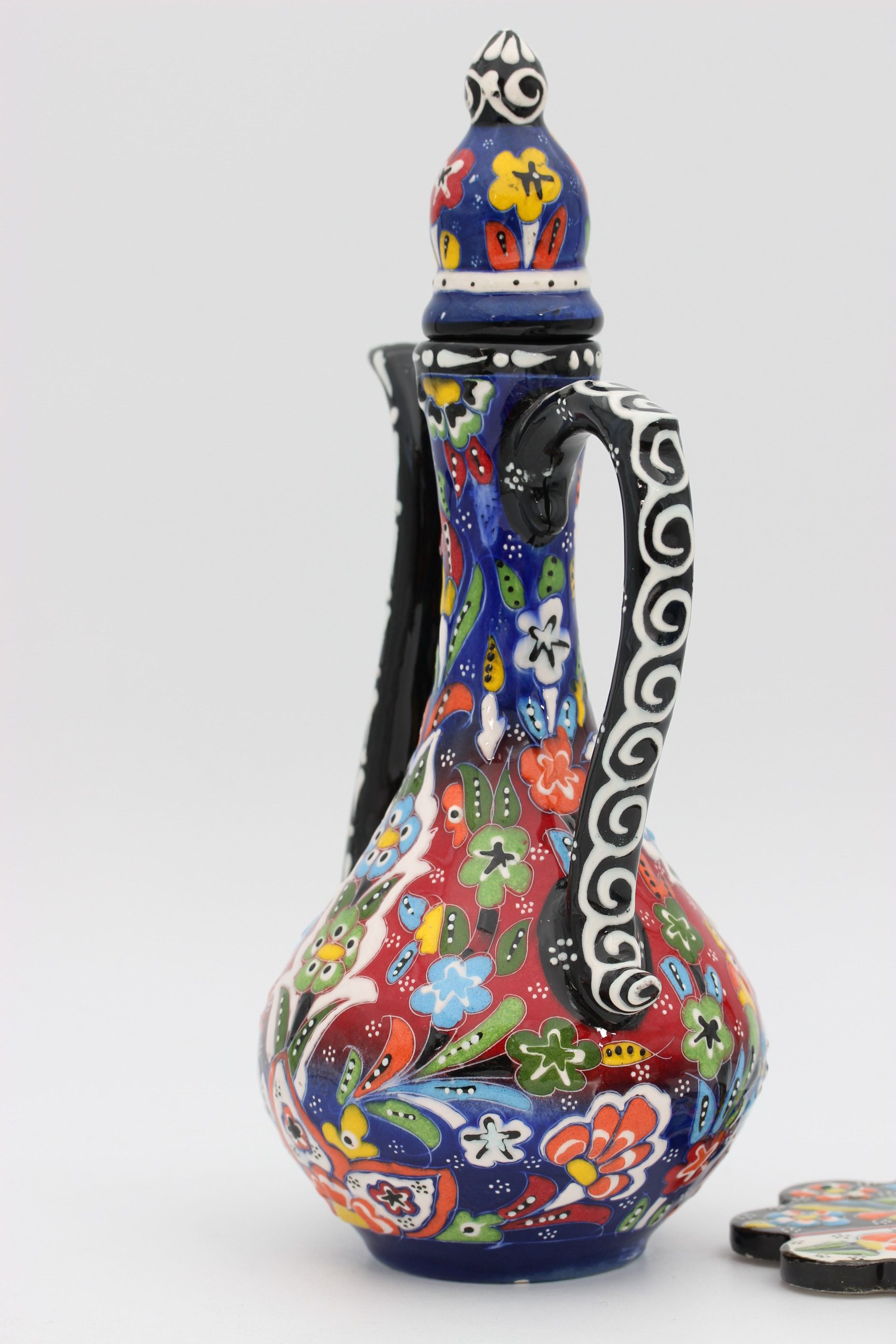 30Cm Hand Painted Turkish Coffee Vase DantelRelief 1a - Copy