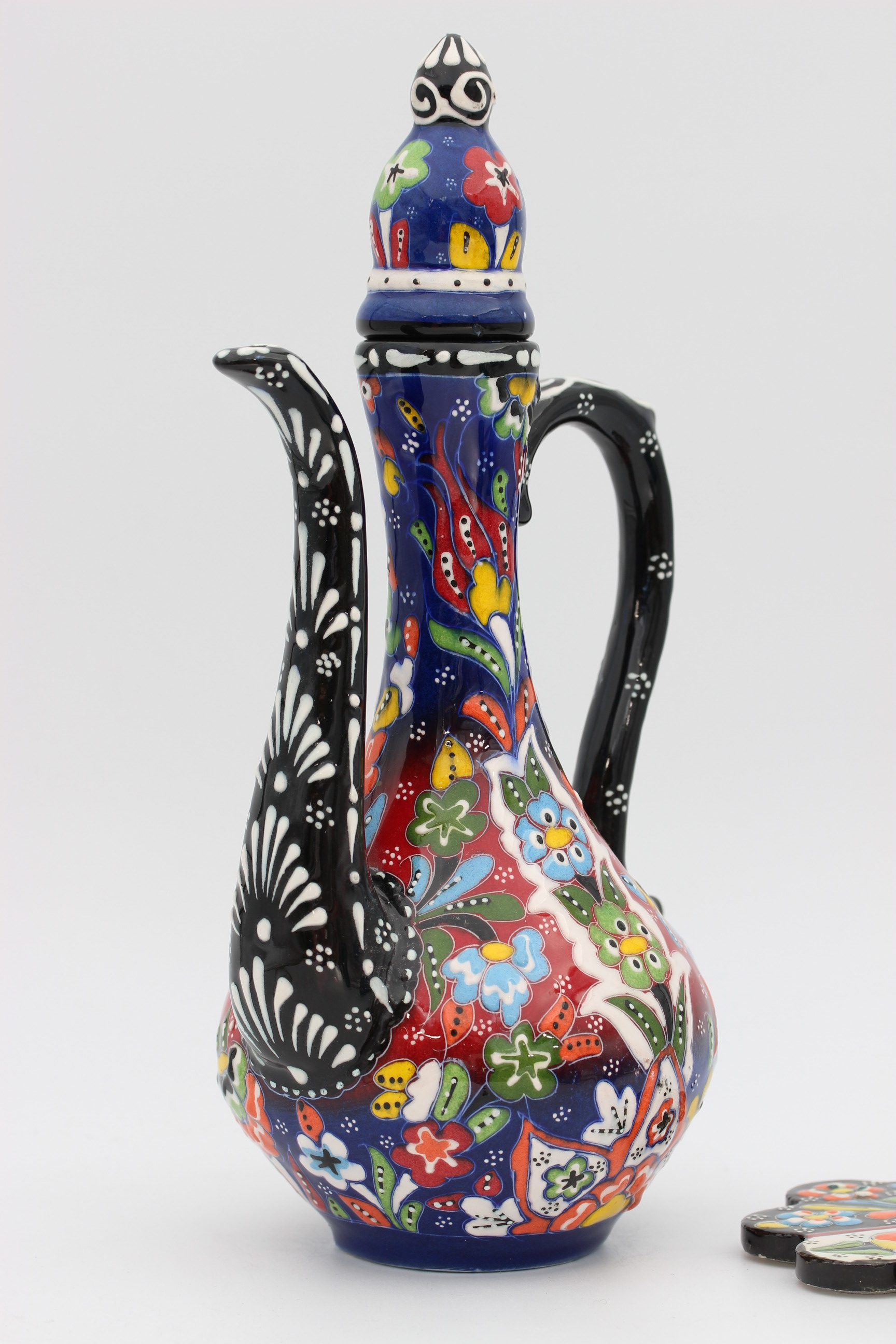 30Cm Hand Painted Turkish Coffee Vase DantelRelief 1b - Copy