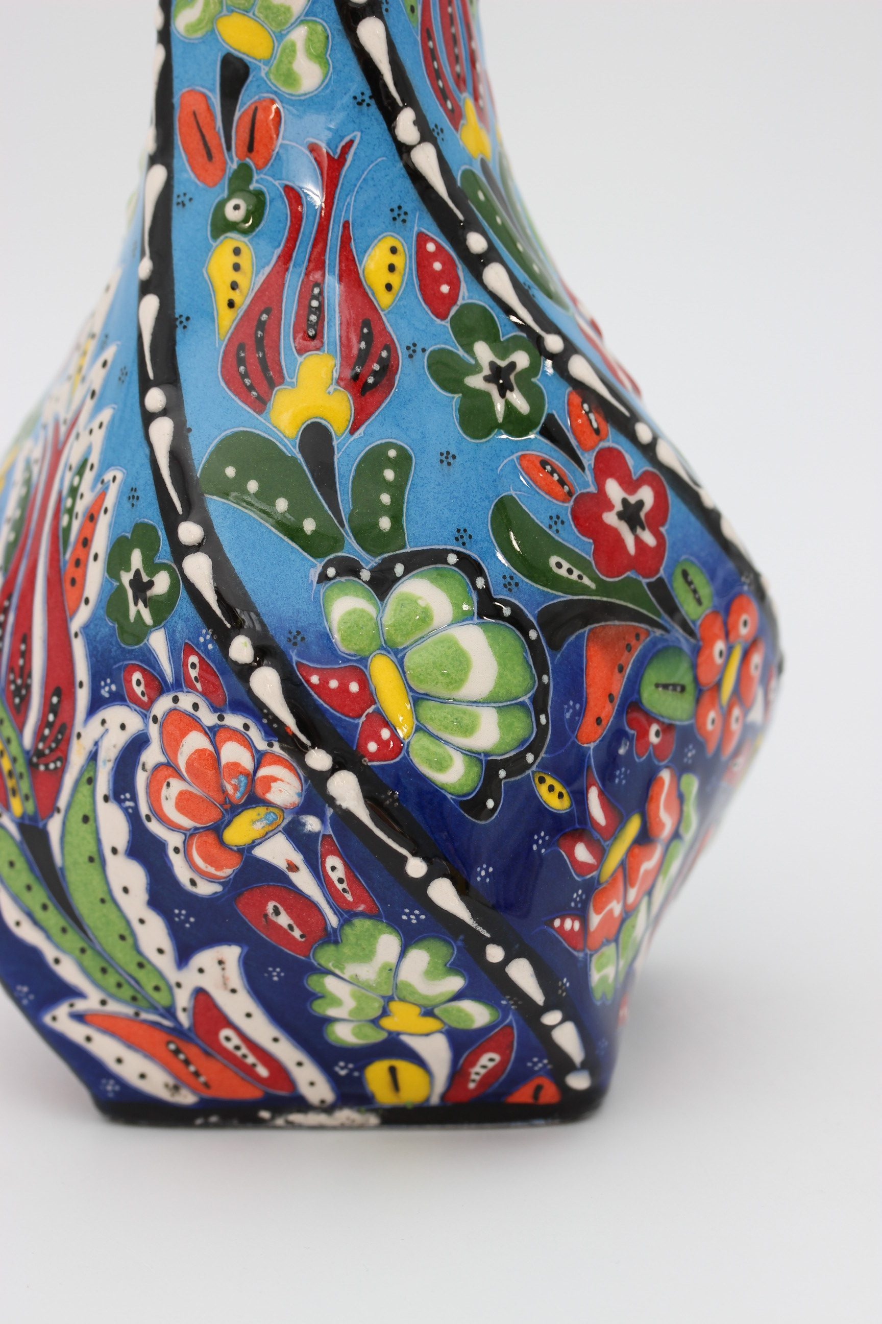 30cm Hand Painted Turkish Twist Vase Coloured all 3