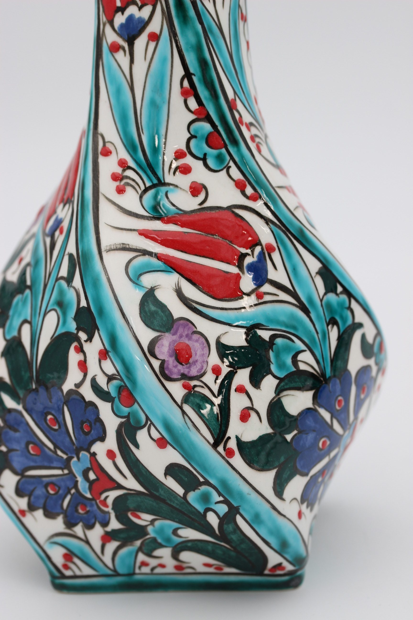 30cm Hand Painted Turkish Twist Vase Tulip all 3