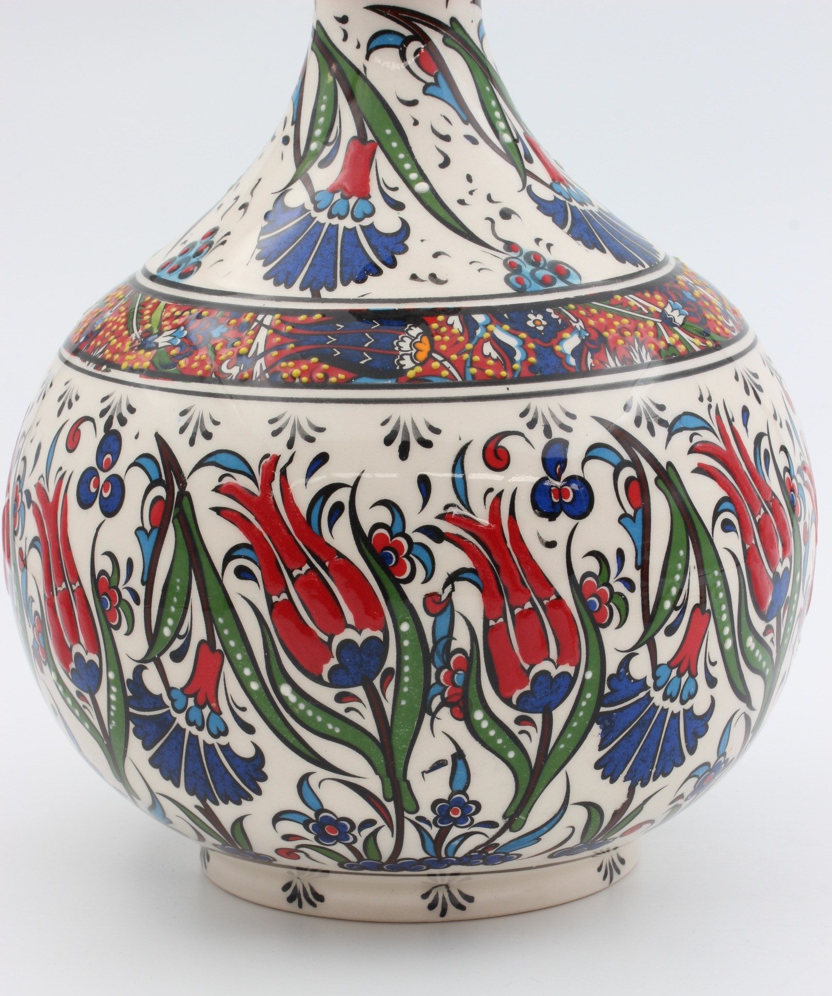 32cm Hand Crafted Turkish Tear Vase Tulip 2b