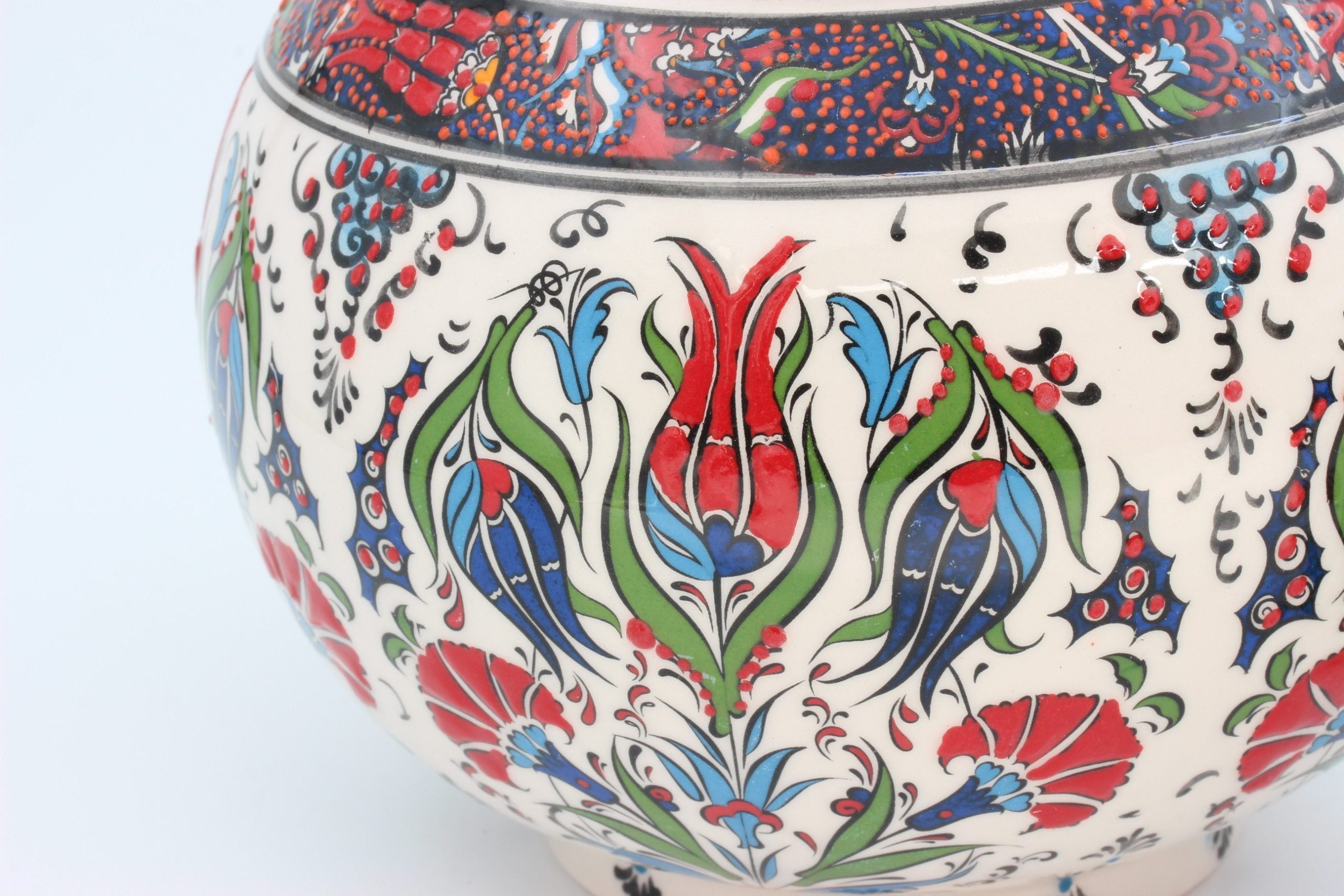 32cm Hand Crafted Turkish Tear Vase Tulip 3c