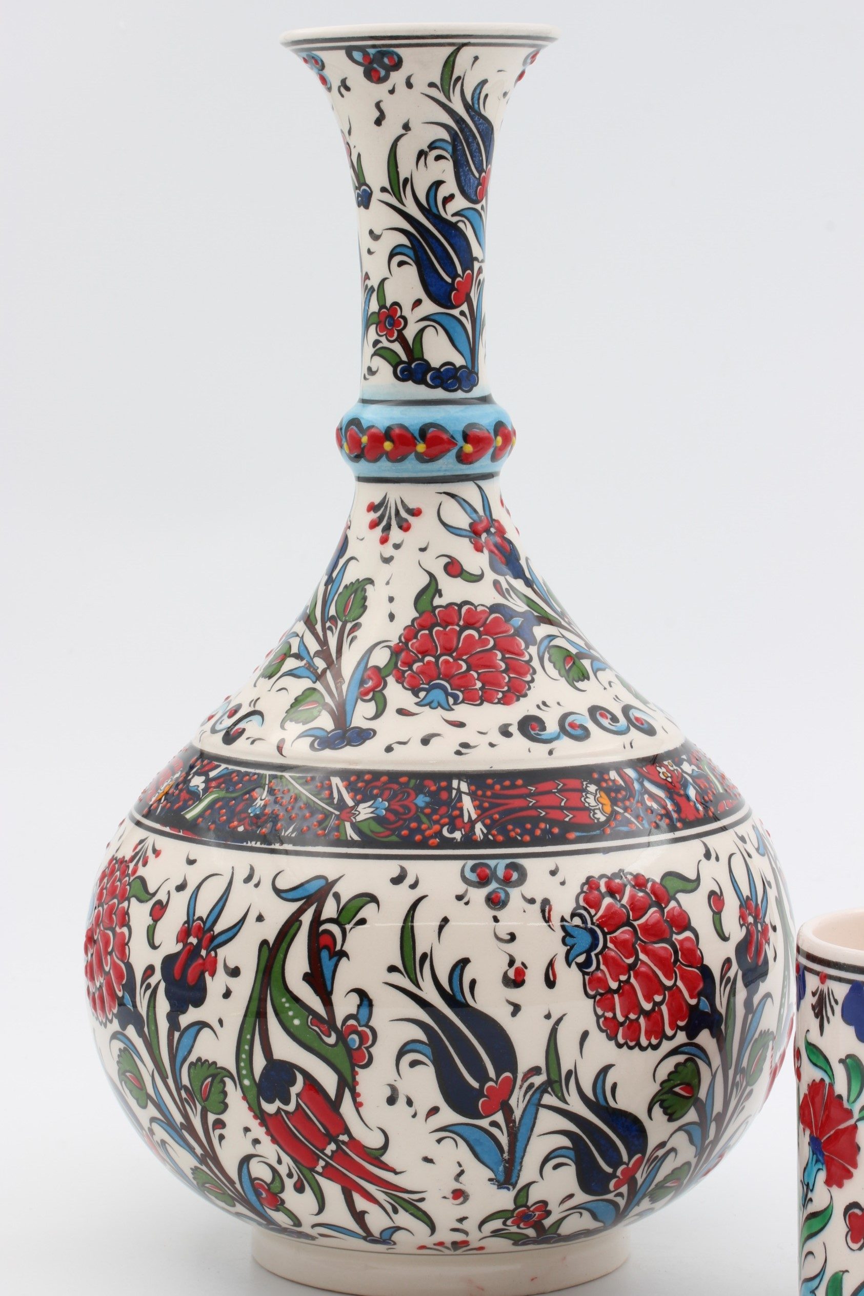 32cm Hand Crafted Turkish Tear Vase Tulip 4a