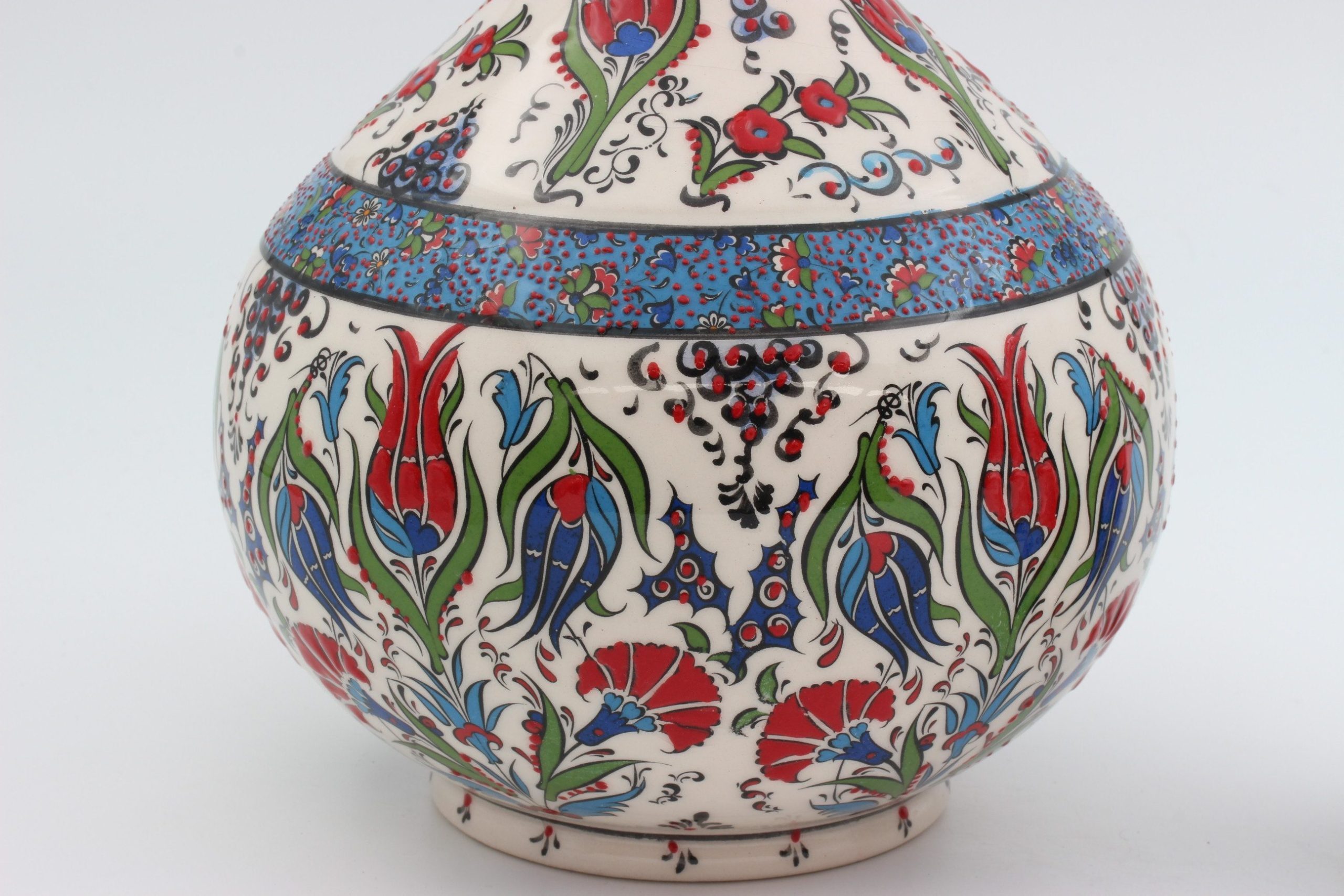 32cm Hand Crafted Turkish Tear Vase Tulip 7b