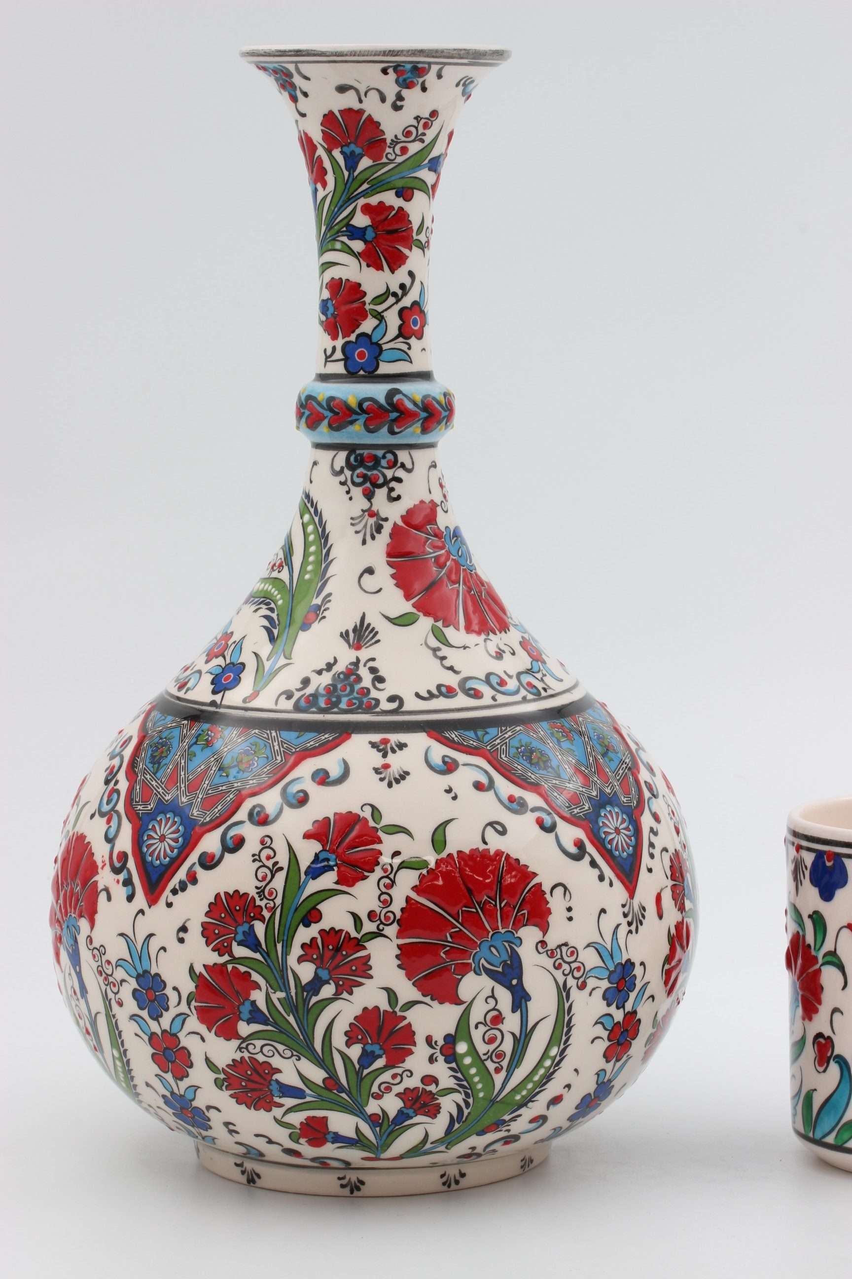 32cm Hand Crafted Turkish Tear Vase Tulip 8a