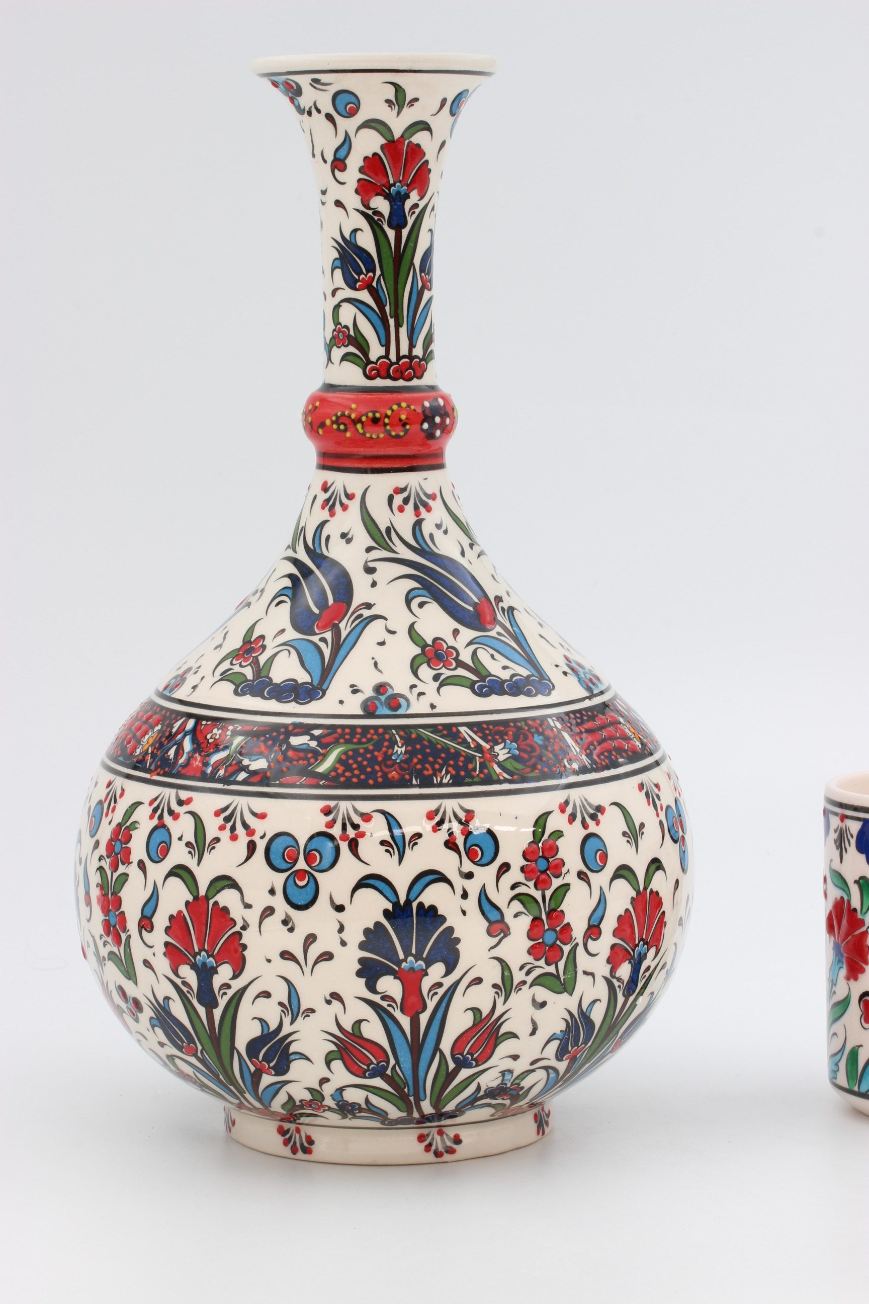 32cm Hand Crafted Turkish Tear Vase Tulip 9a