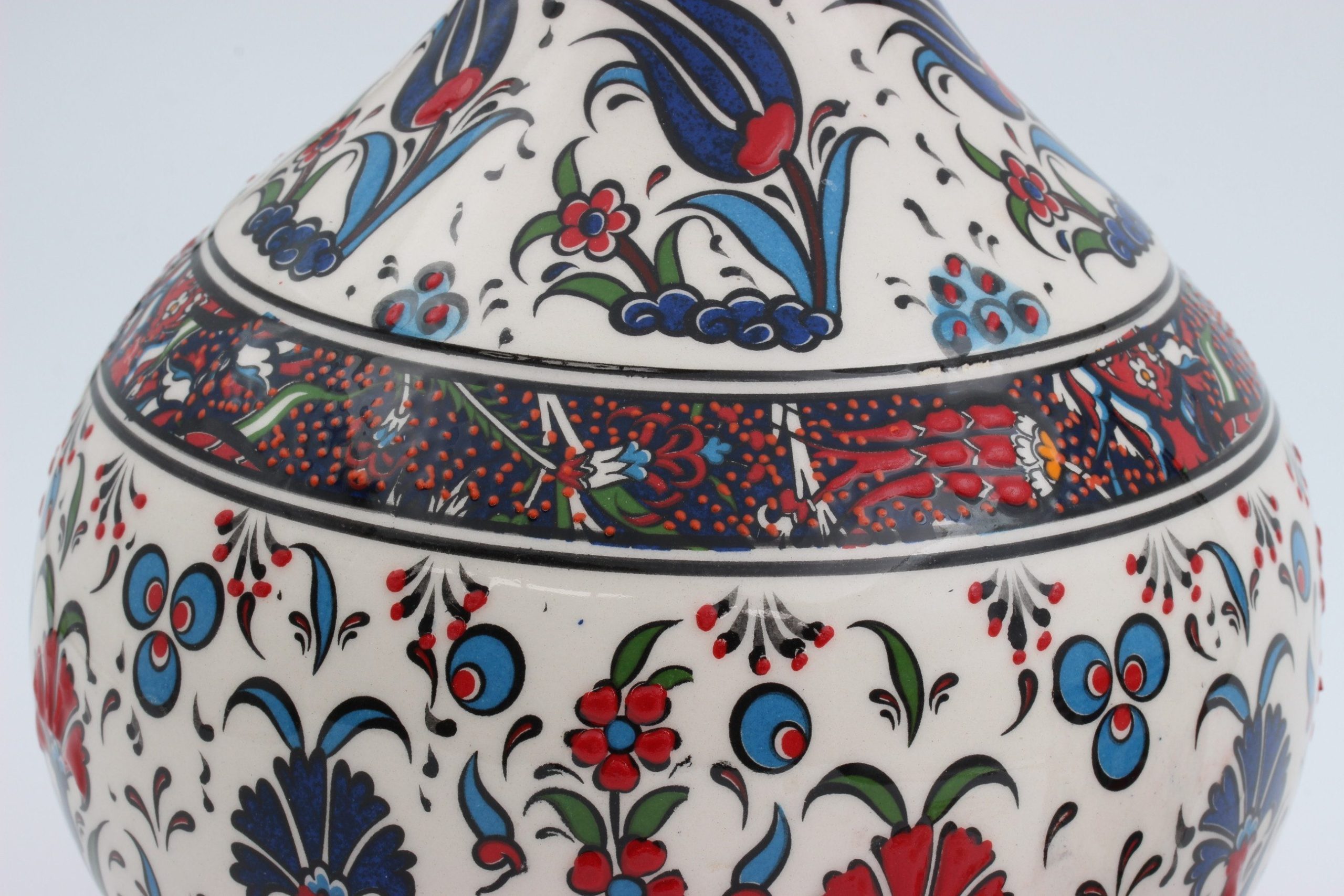 32cm Hand Crafted Turkish Tear Vase Tulip 9c