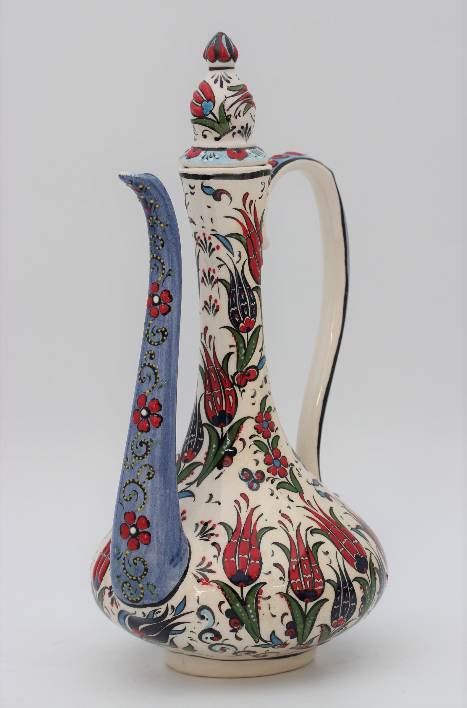 32cm Hand Painted Turkish Coffee Vase Tulip 1a