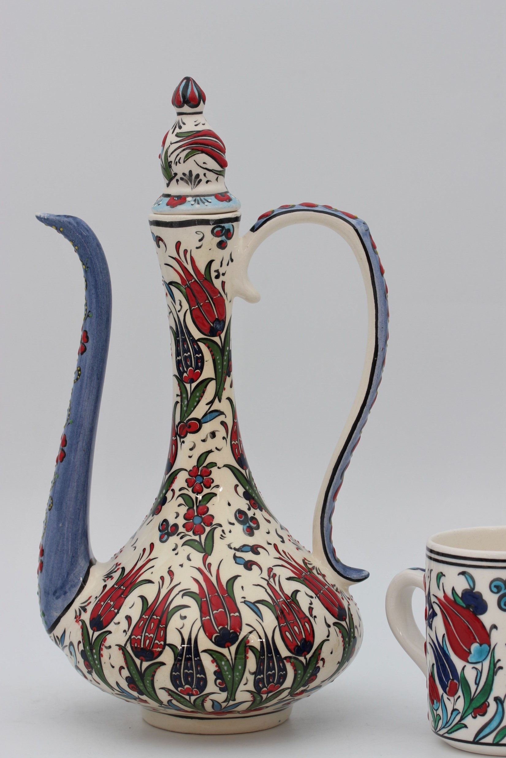 32cm Hand Painted Turkish Coffee Vase Tulip 1c