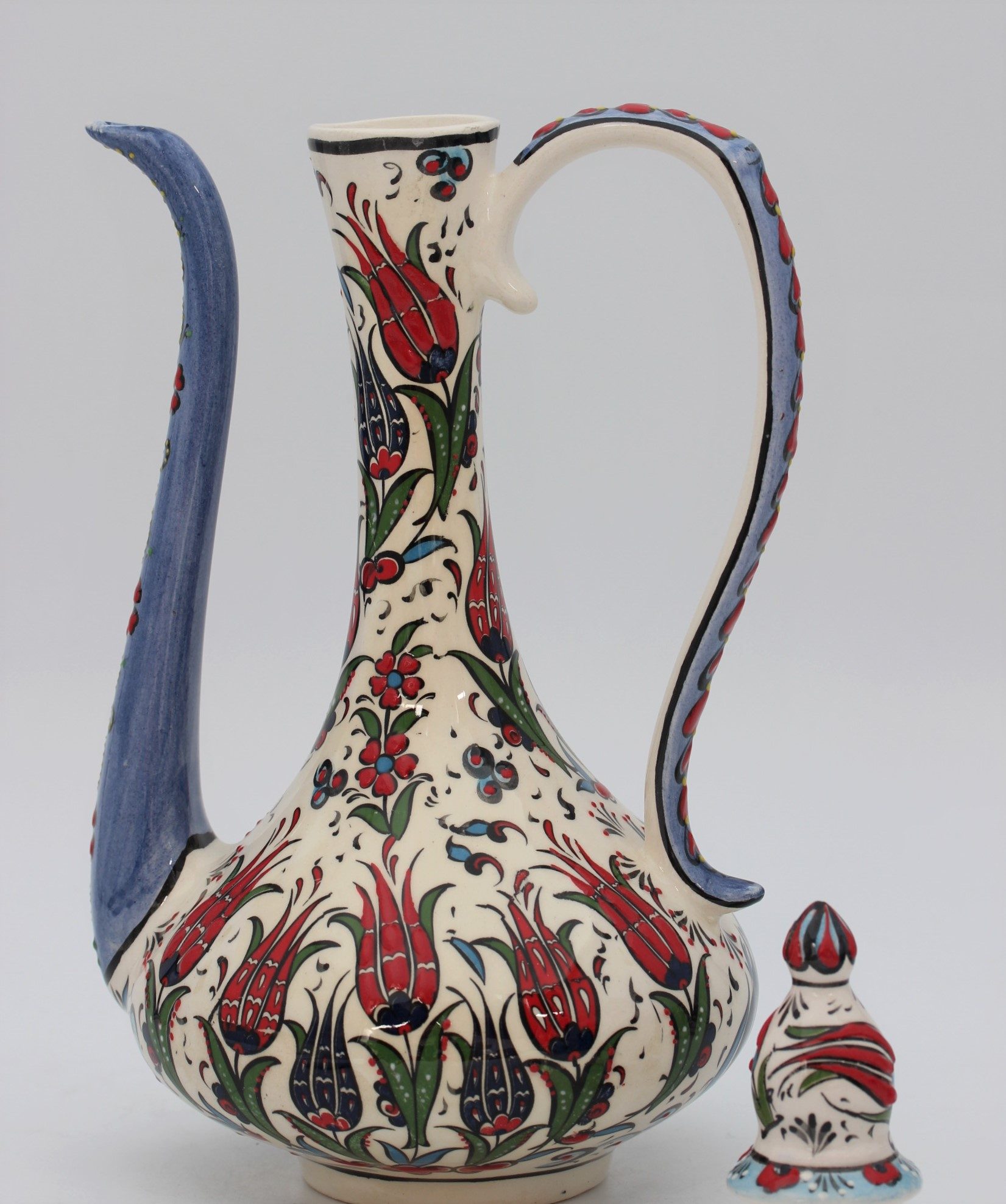 32cm Hand Painted Turkish Coffee Vase Tulip 1e