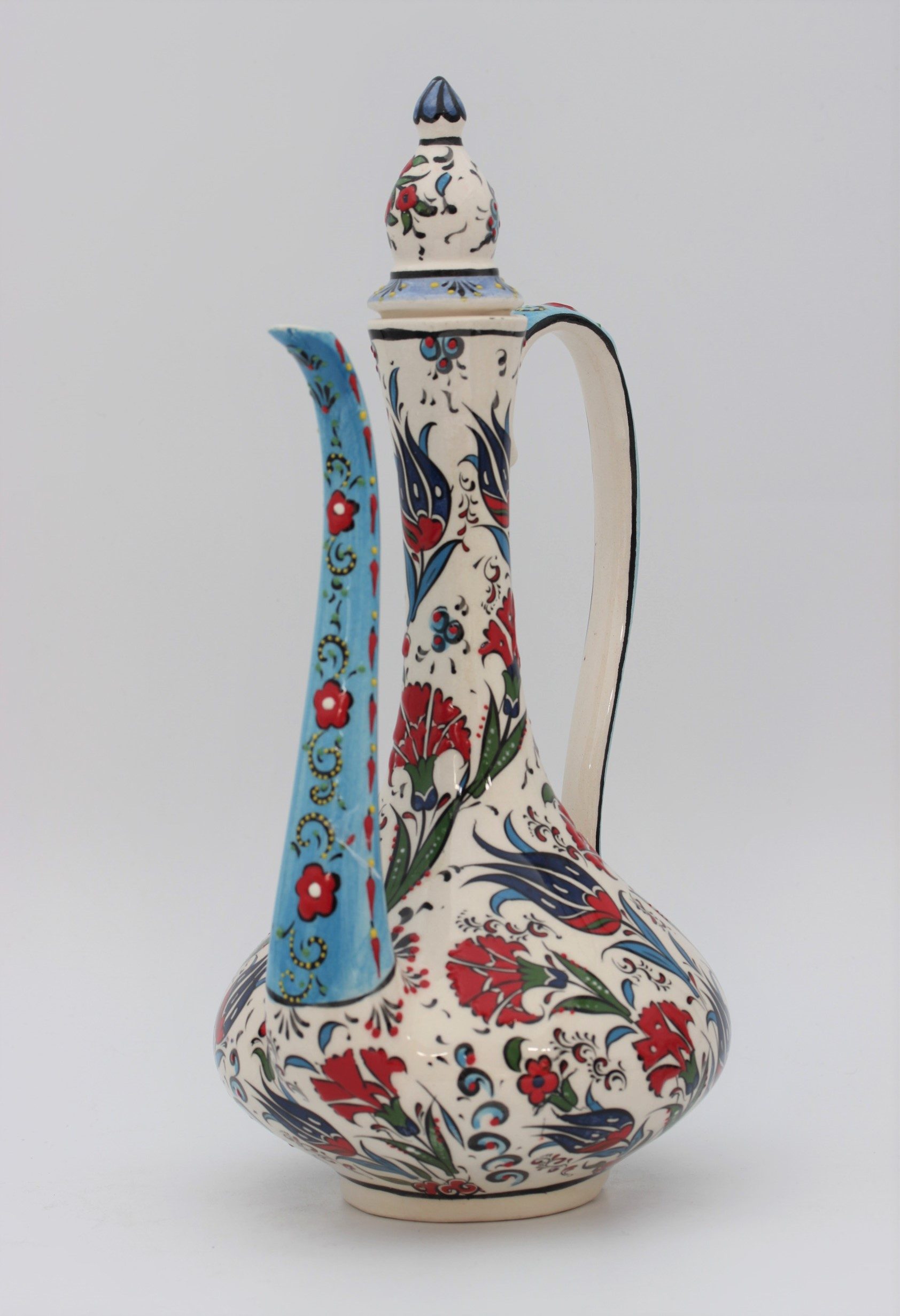 32cm Hand Painted Turkish Coffee Vase Tulip 2b