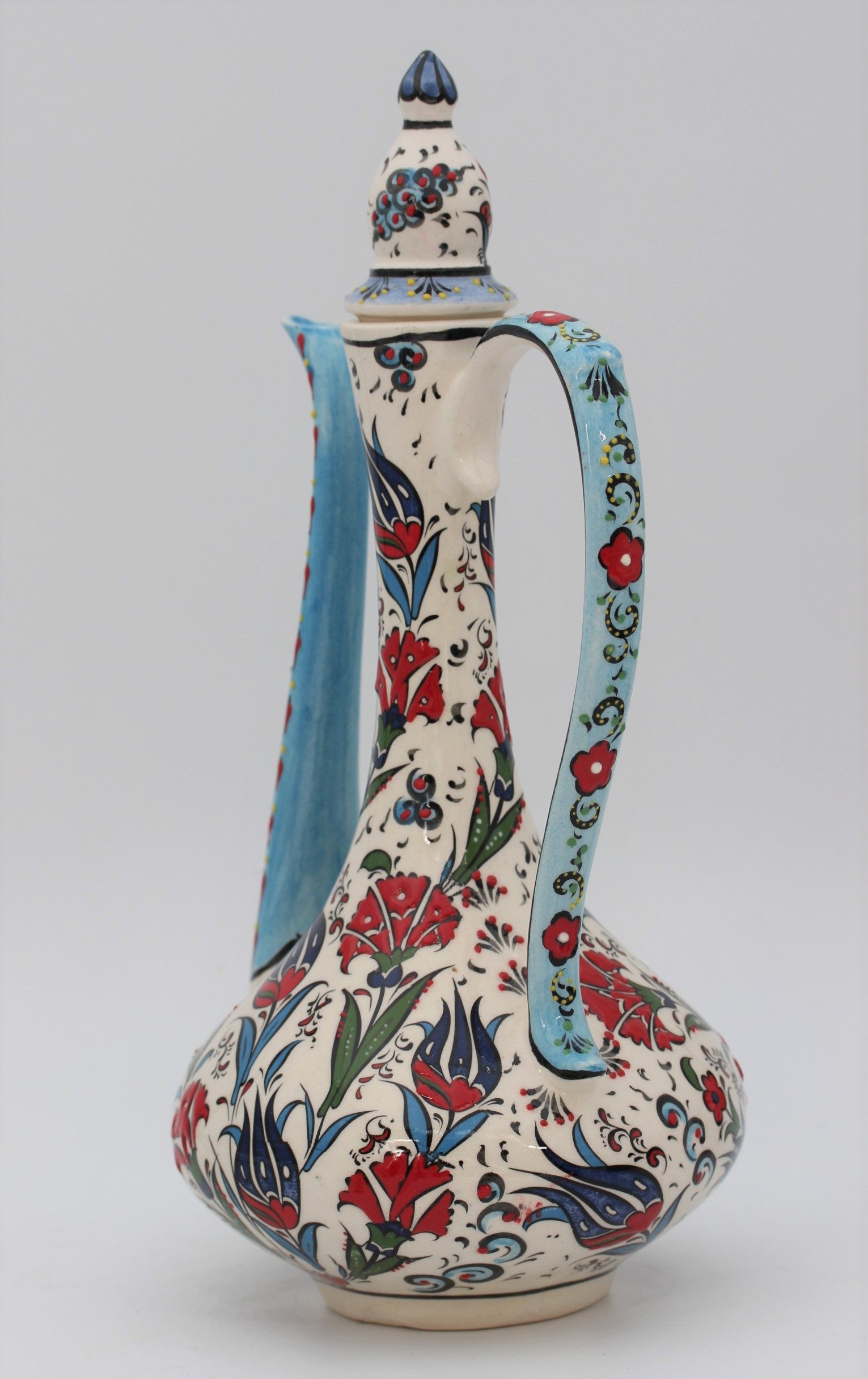 32cm Hand Painted Turkish Coffee Vase Tulip 2c