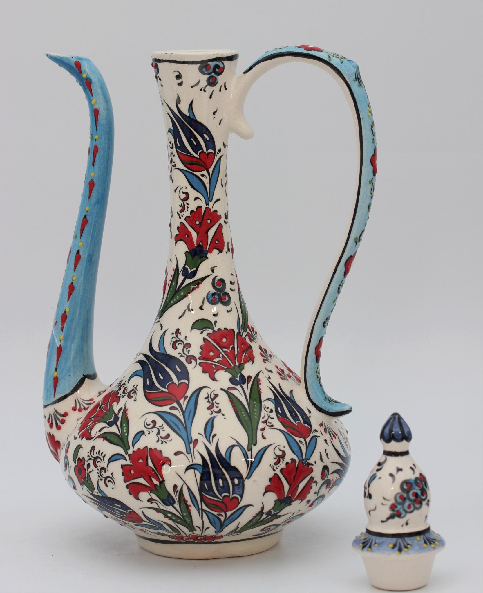 32cm Hand Painted Turkish Coffee Vase Tulip 2d