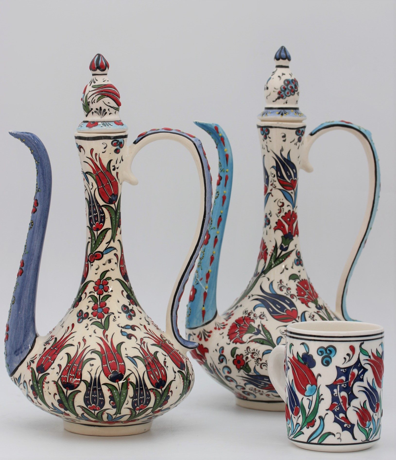 32cm Hand Painted Turkish Coffee Vase Tulip all