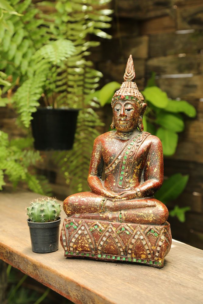 35cm Resting Buddha Antique Brown 2 35cm Resting Buddha Antique Brown