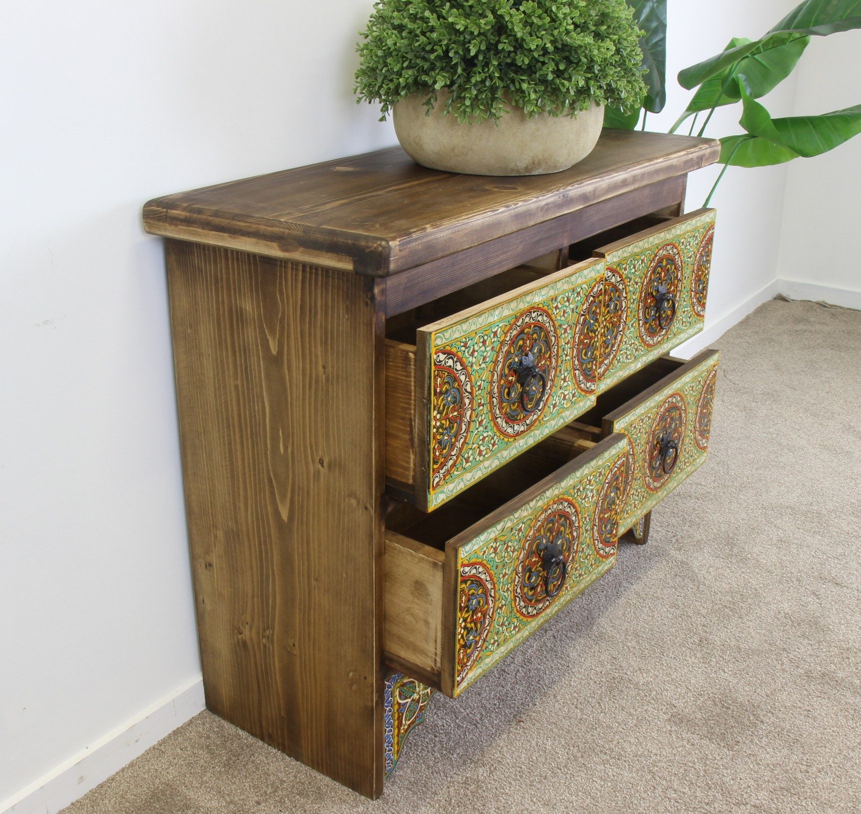 4 Drawer Colourful Hand Painted Cabinet 1A 4